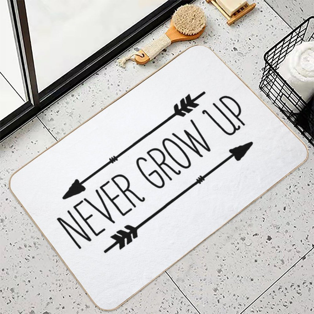 Never Grow Up  Dirt-Trapping Bath Mat