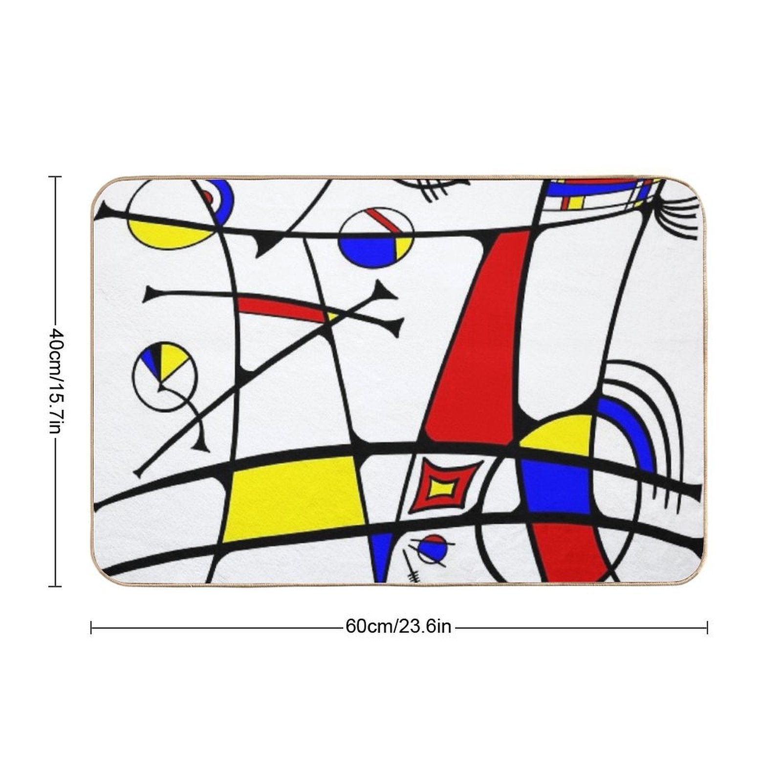 Miro-inspired Abstract  Eco-Friendly Bath Mat