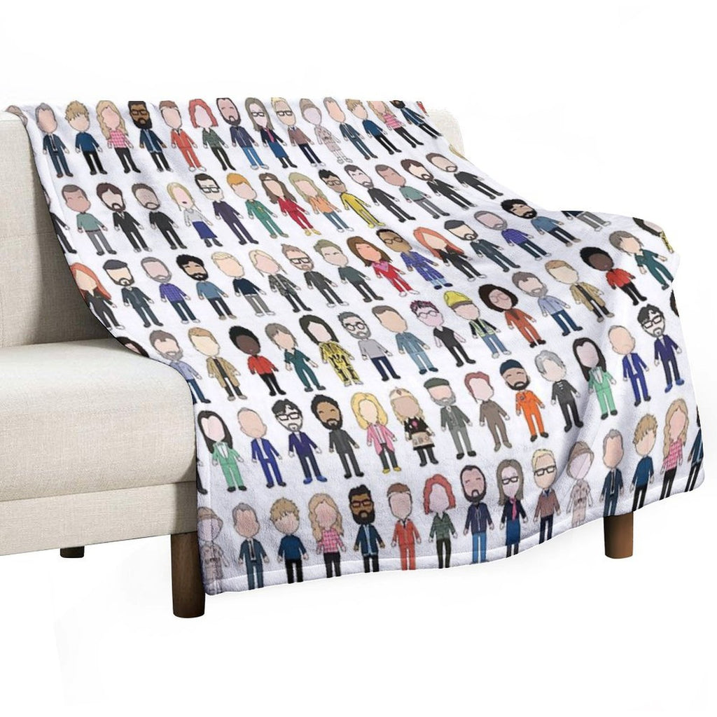 Cast Poster Taskmaster First Ten Series Shrink-resistant Throw Blanket