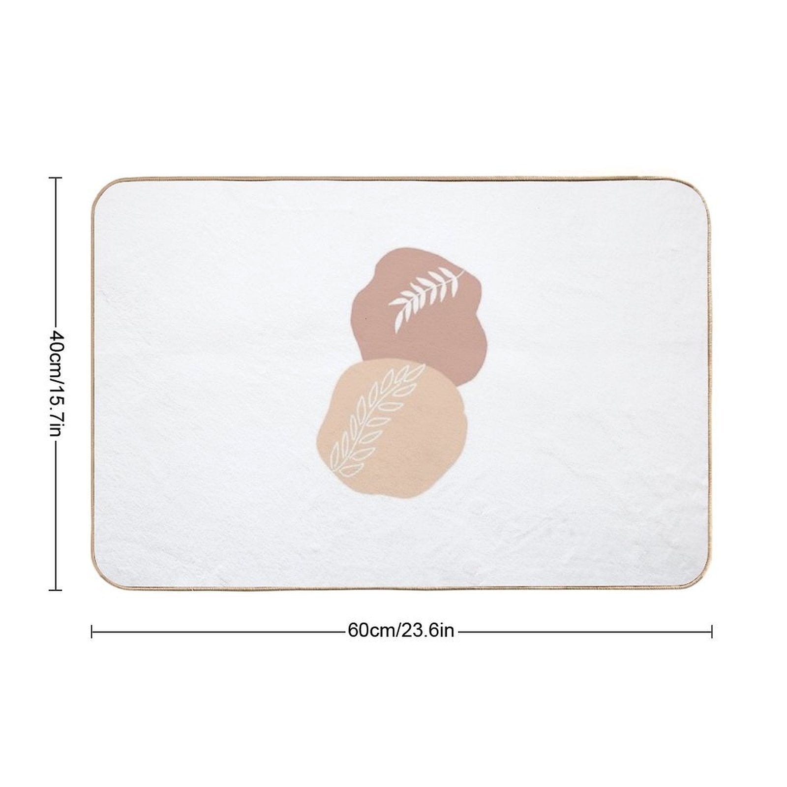 Brown Abstract Art  Fade-Resistant Bath Mat
