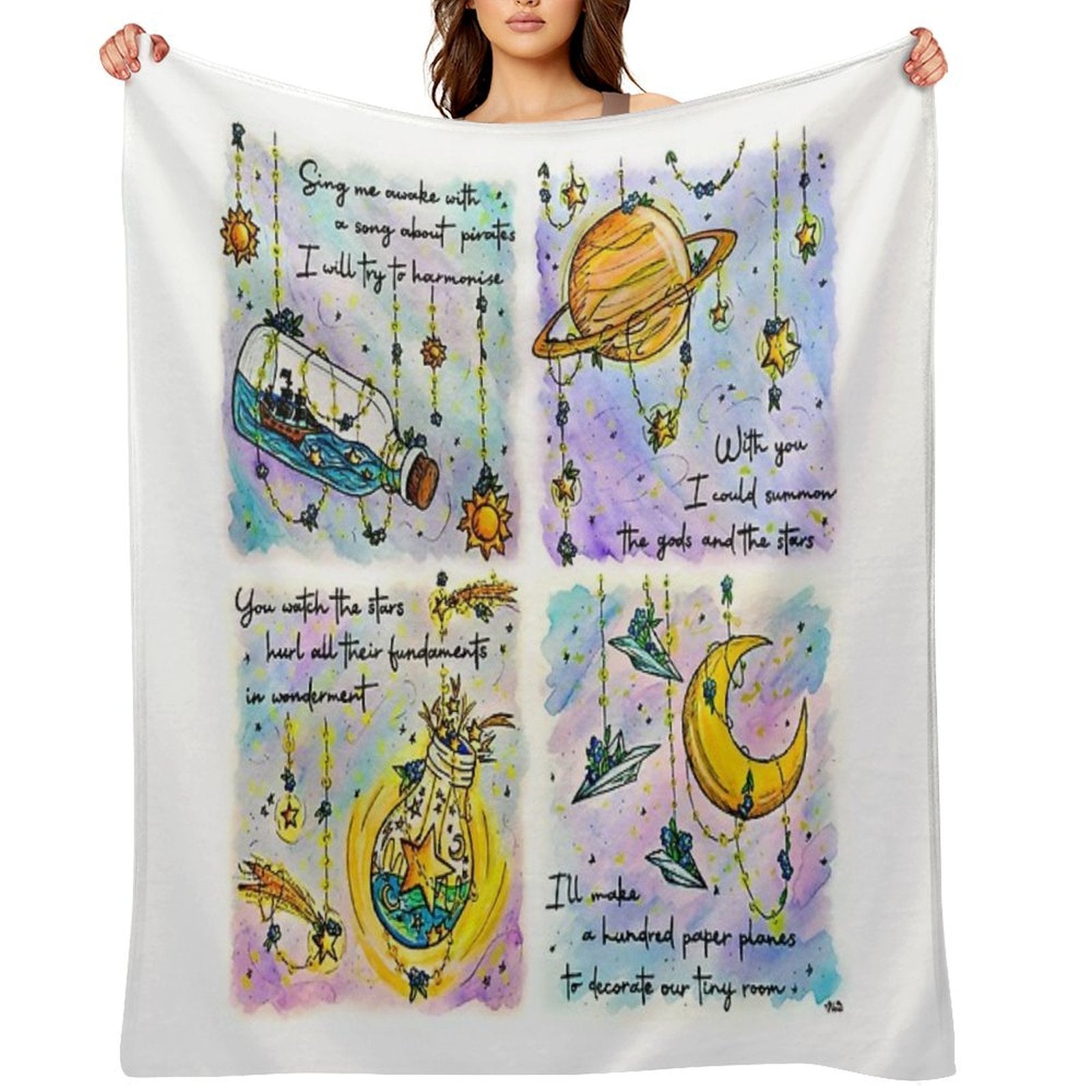 Fairy Lights Series  Inspired by The Amazing Devil Plush Throw Blanket