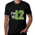 12th Soccer Birthday Party Twelve Year Old Soccer Player  Heathered Texture T-Shirt