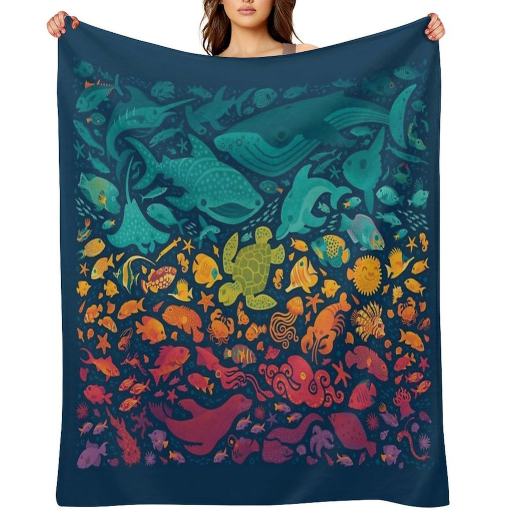 Aquatic Spectrum 2 Gift-ready Throw Blanket