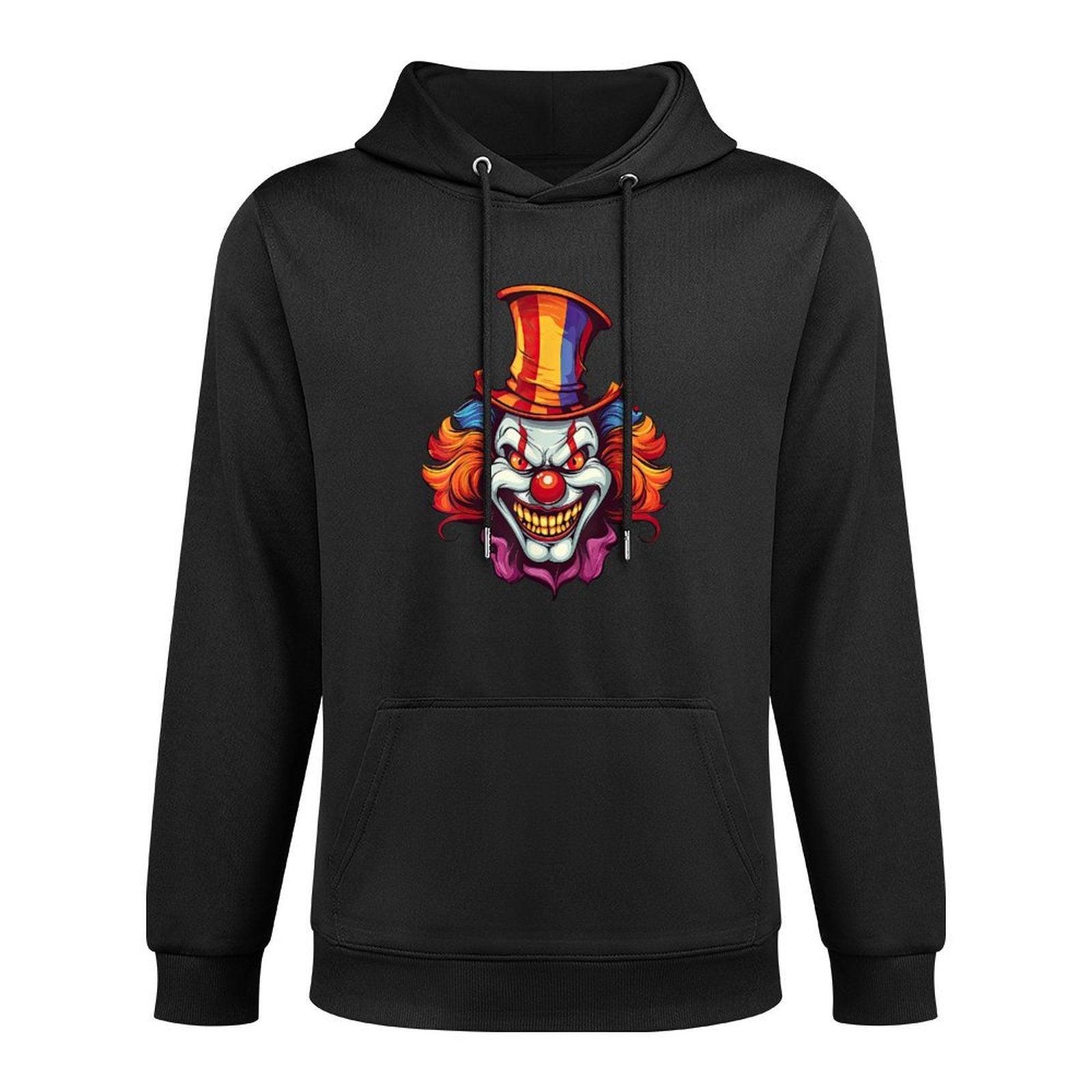 Scary Evil Clown Creepy Spooky Horror Haloween Costume Medium-Weight Fabric Hoodie