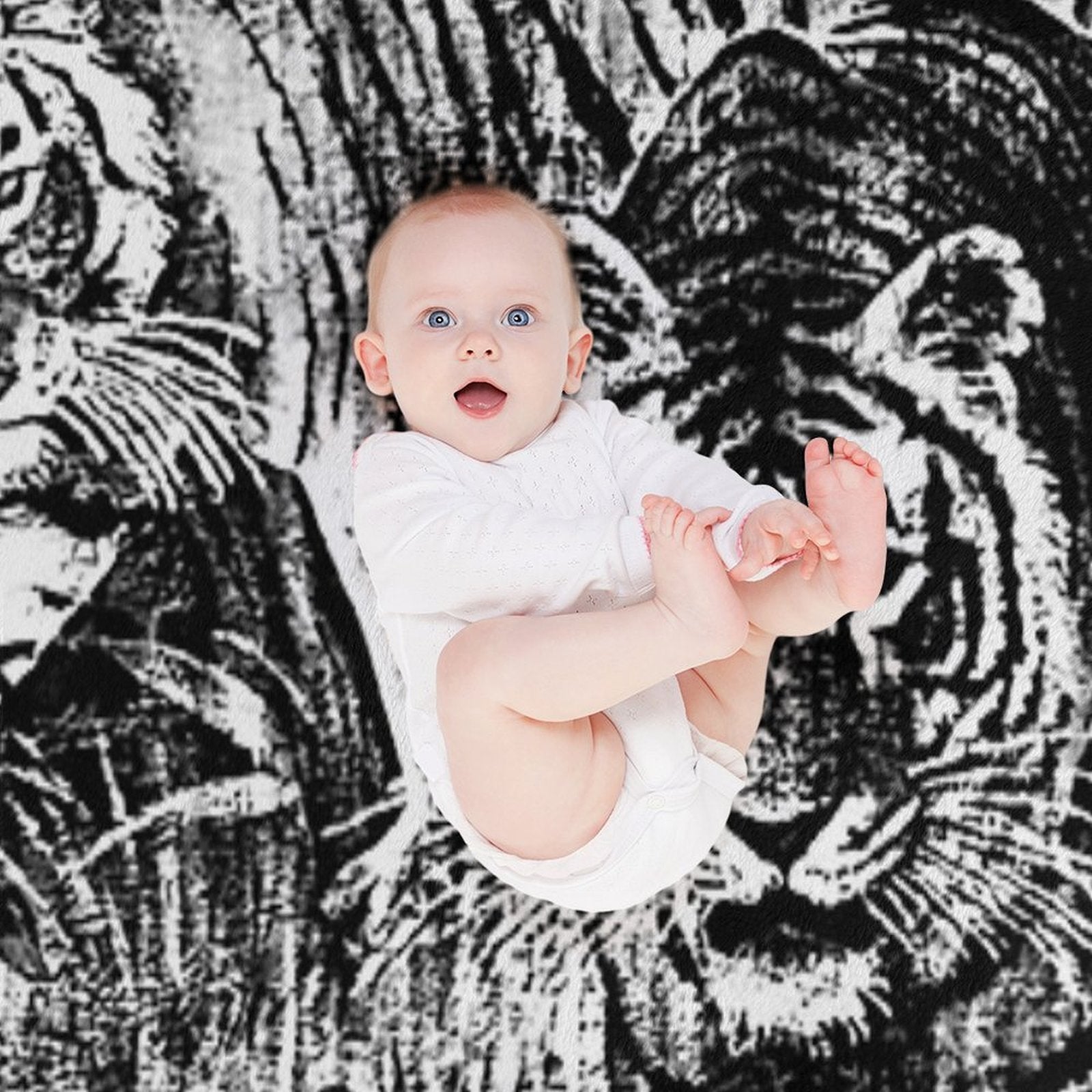 Cobija Del Tigre Mexican Blanket Tiger Meme Plush Throw Blanket