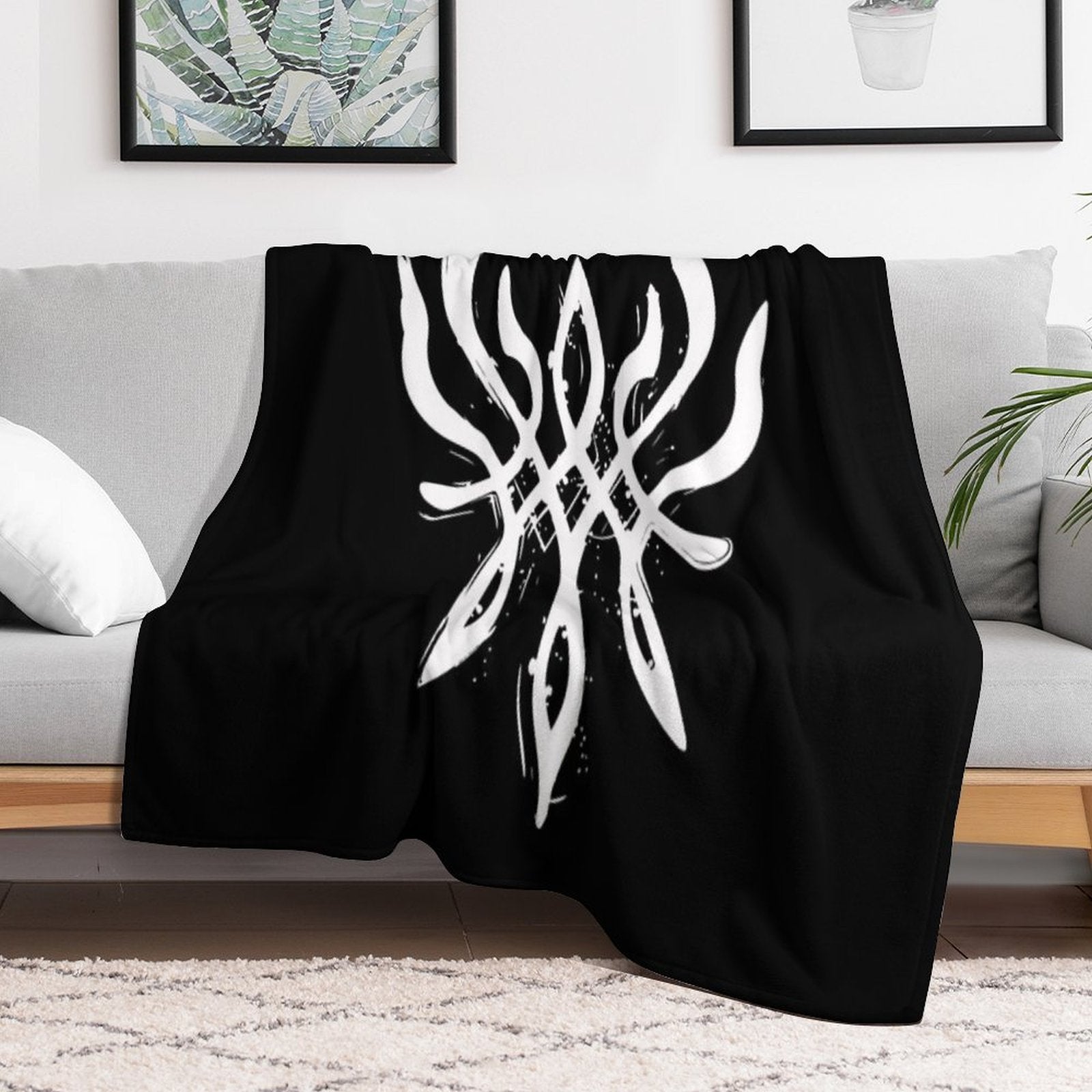 Fire Emblem™ Three Houses - Byleth Crest of Flames (Blazing Version) [White] Quick-dry Throw Blanket