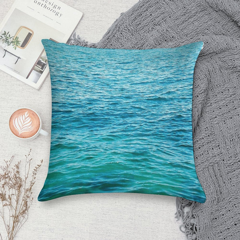 Turquoise Ocean Soft Gift Ready Throw Pillow