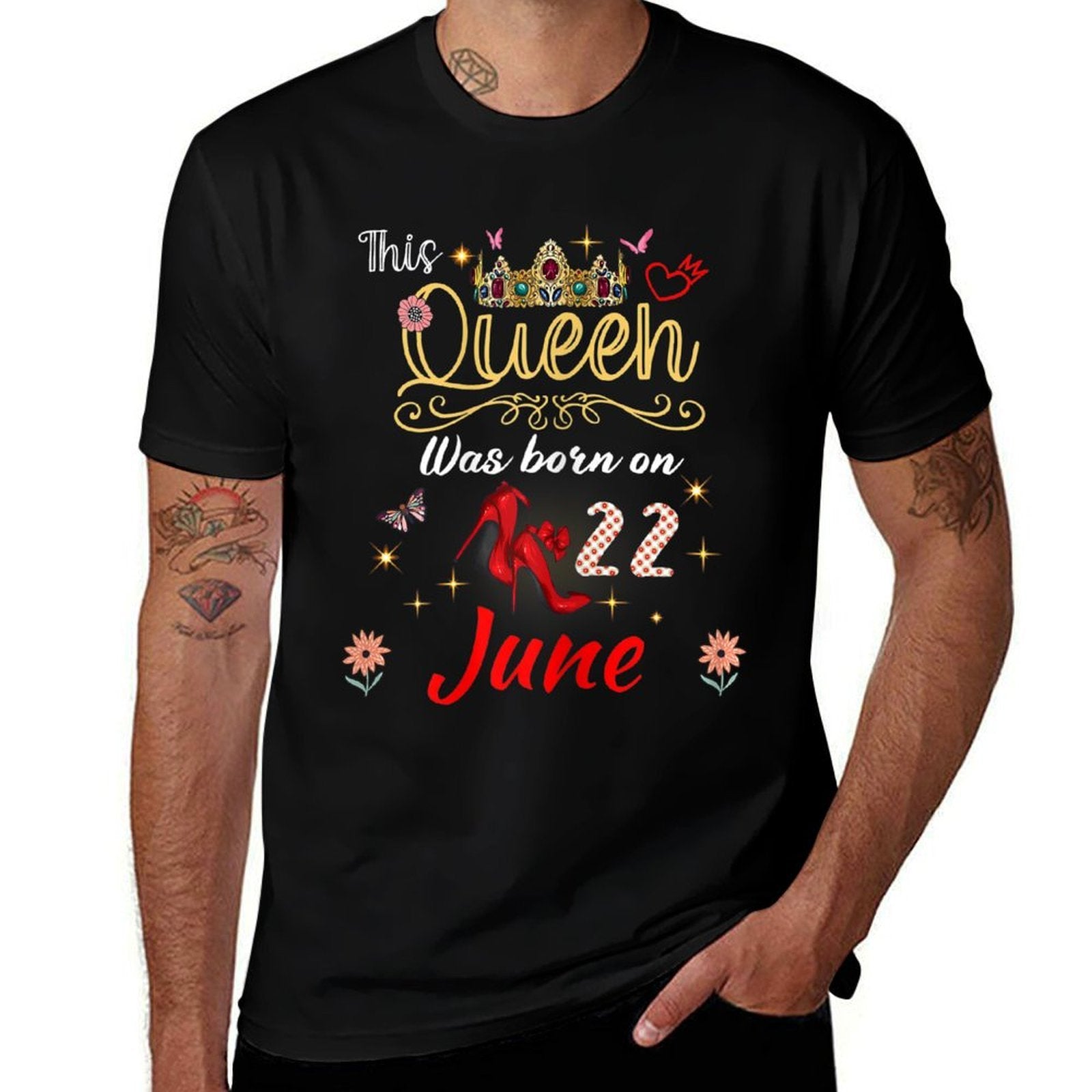A Queen Was Born on June 22 June 22nd Birthday  Soft T-Shirt