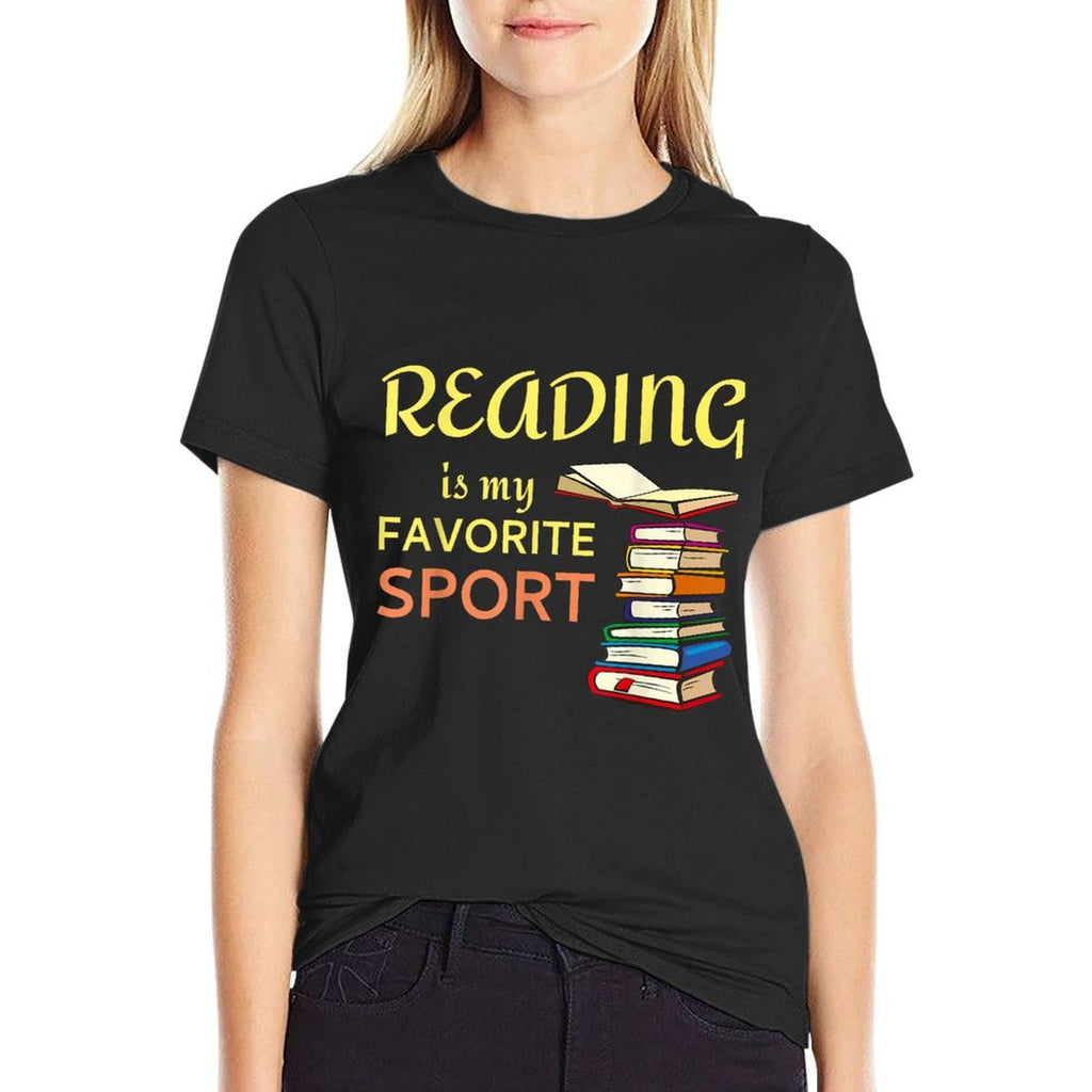 Funny Reading Is My Favorite Sport for Book Lovers  Polyester Blend T-Shirt