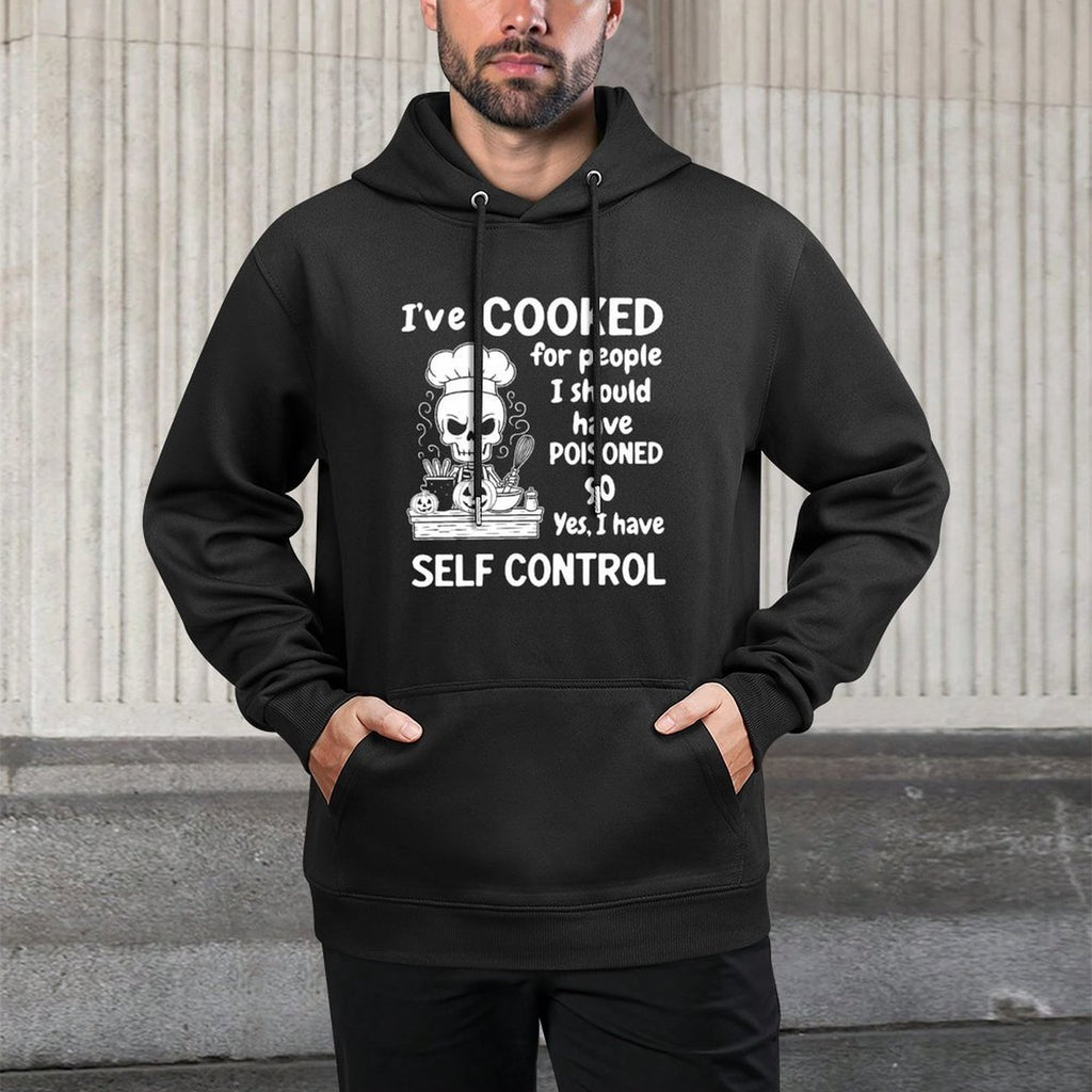 Skeleton Pumpkin Halloween Ive Cooked for People I Should Shape Retention Hoodie
