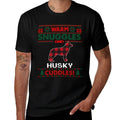 Siberian Husky Christmas Pajama Ugly Christmas Sweater Sweatshirt  Durable T-Shirt