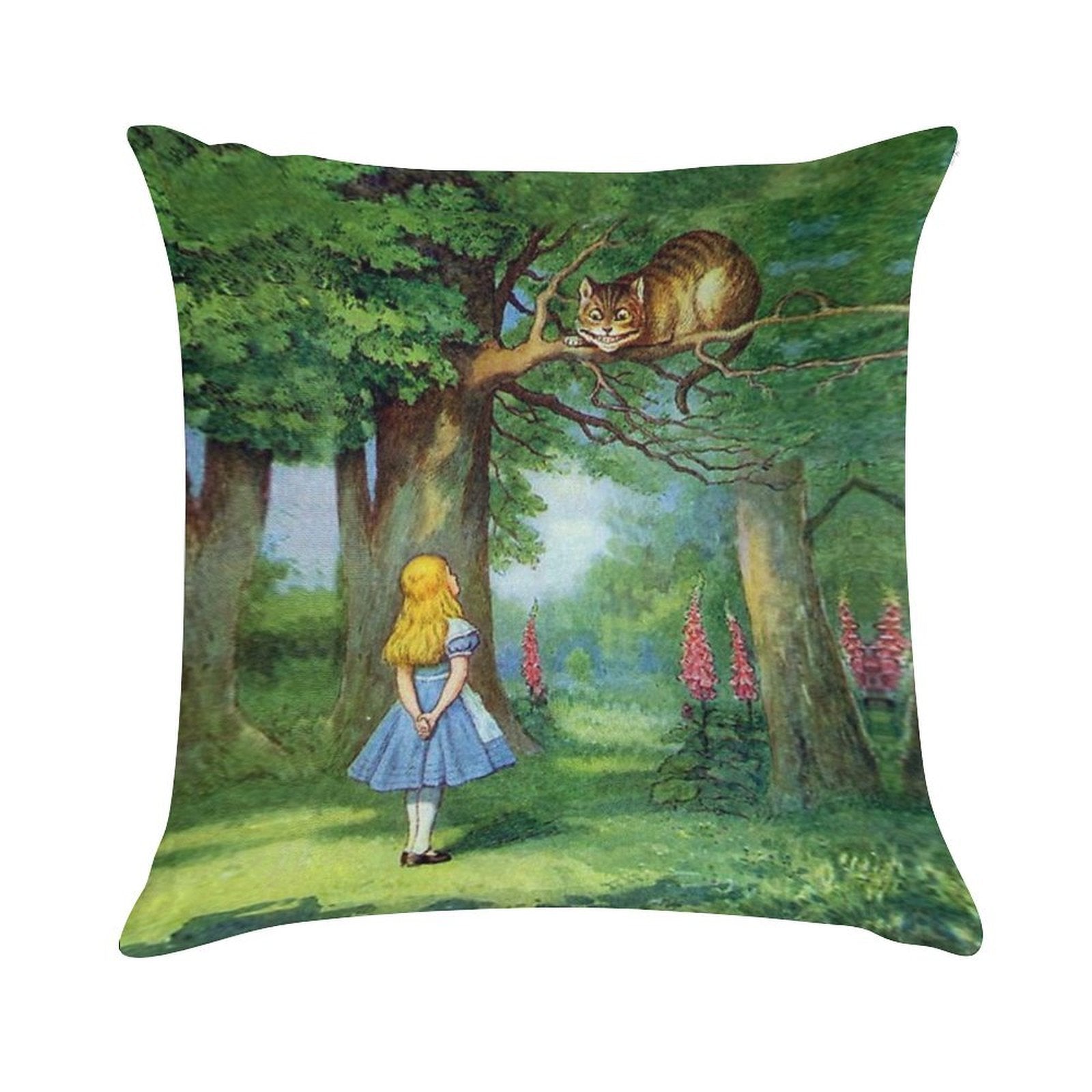 Cheshire Cat Soft Shrink-Resistant Throw Pillow