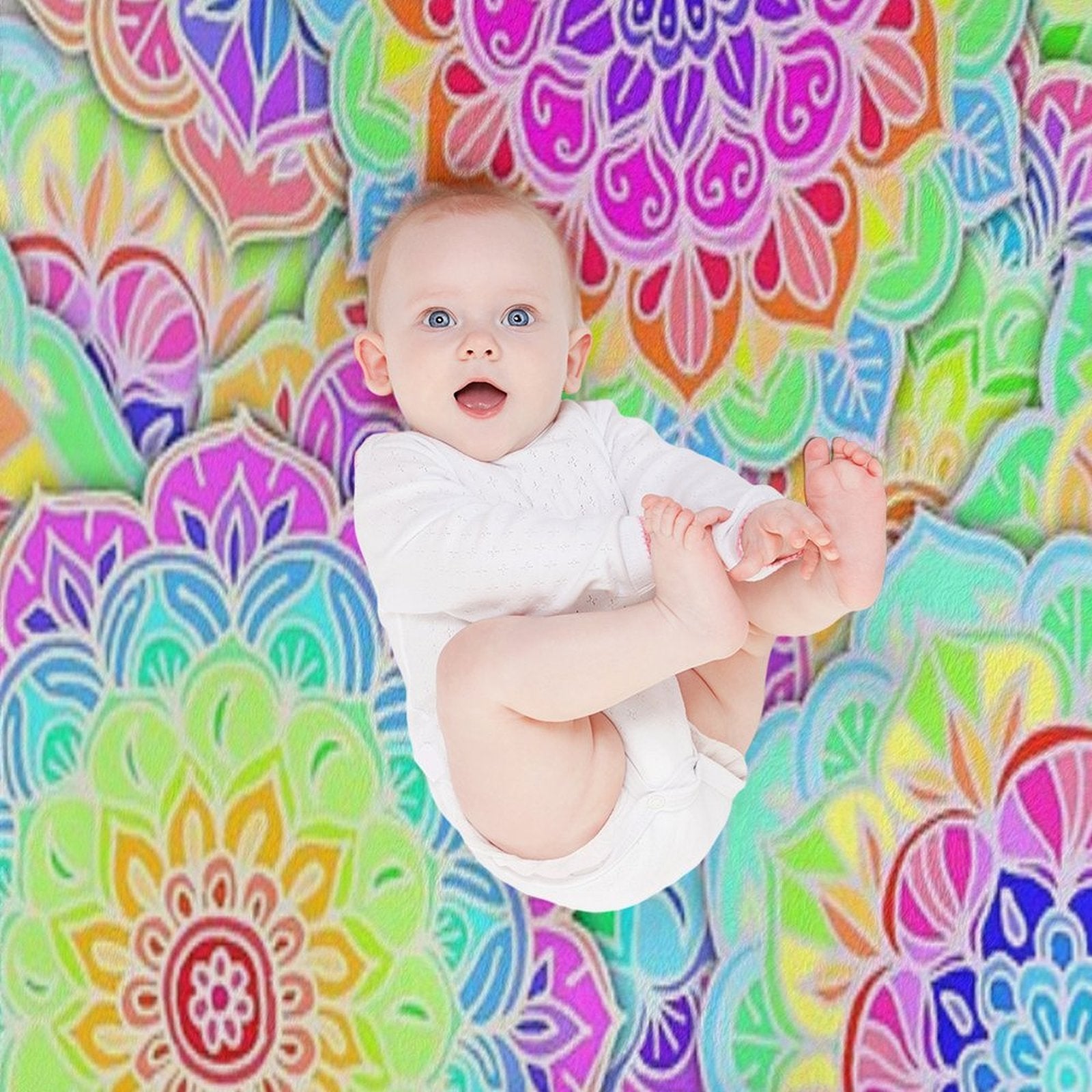 Psychedelic Summer Comfort Throw Blanket