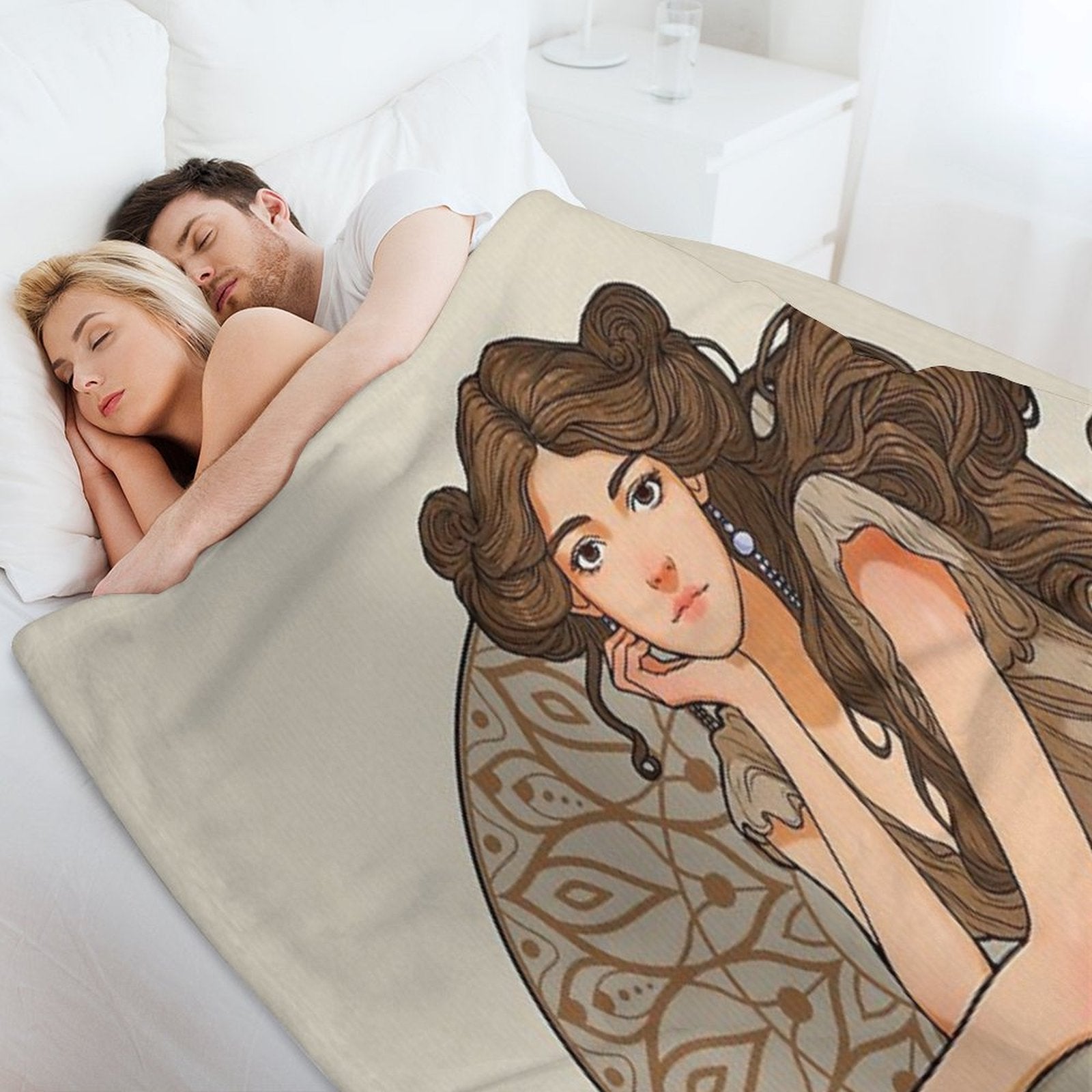 Art Nouveau Durable Throw Blanket