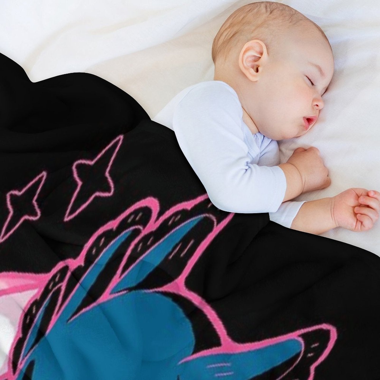 Axolotl Yin Yang Compact Throw Blanket
