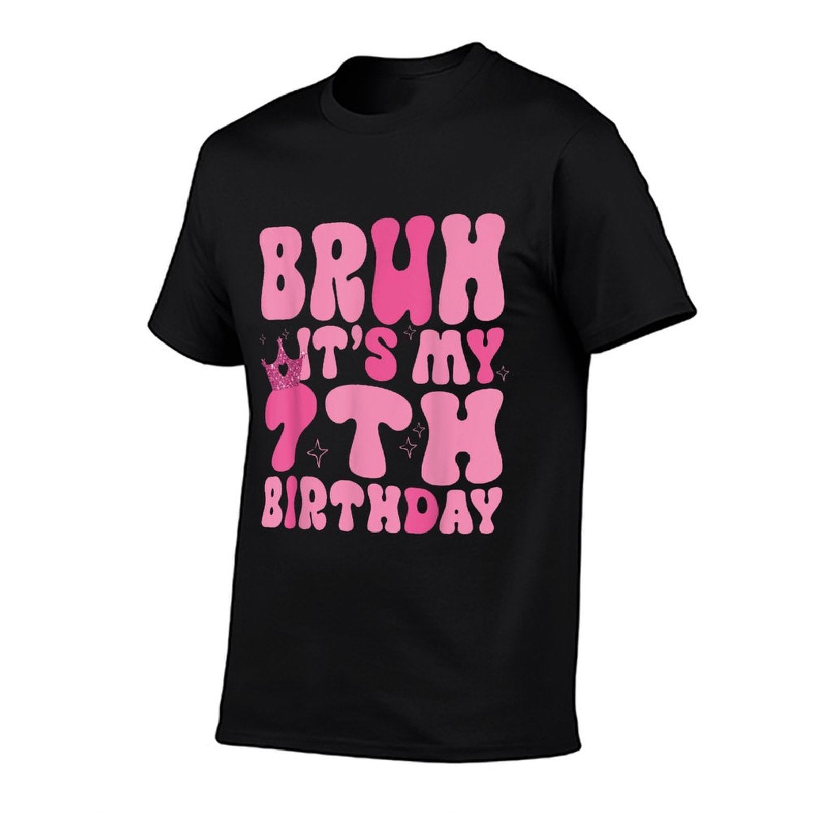 Bruh It's My 7th Birthday Party 7 Seven Years Old Girls Kids  Stretchy T-Shirt