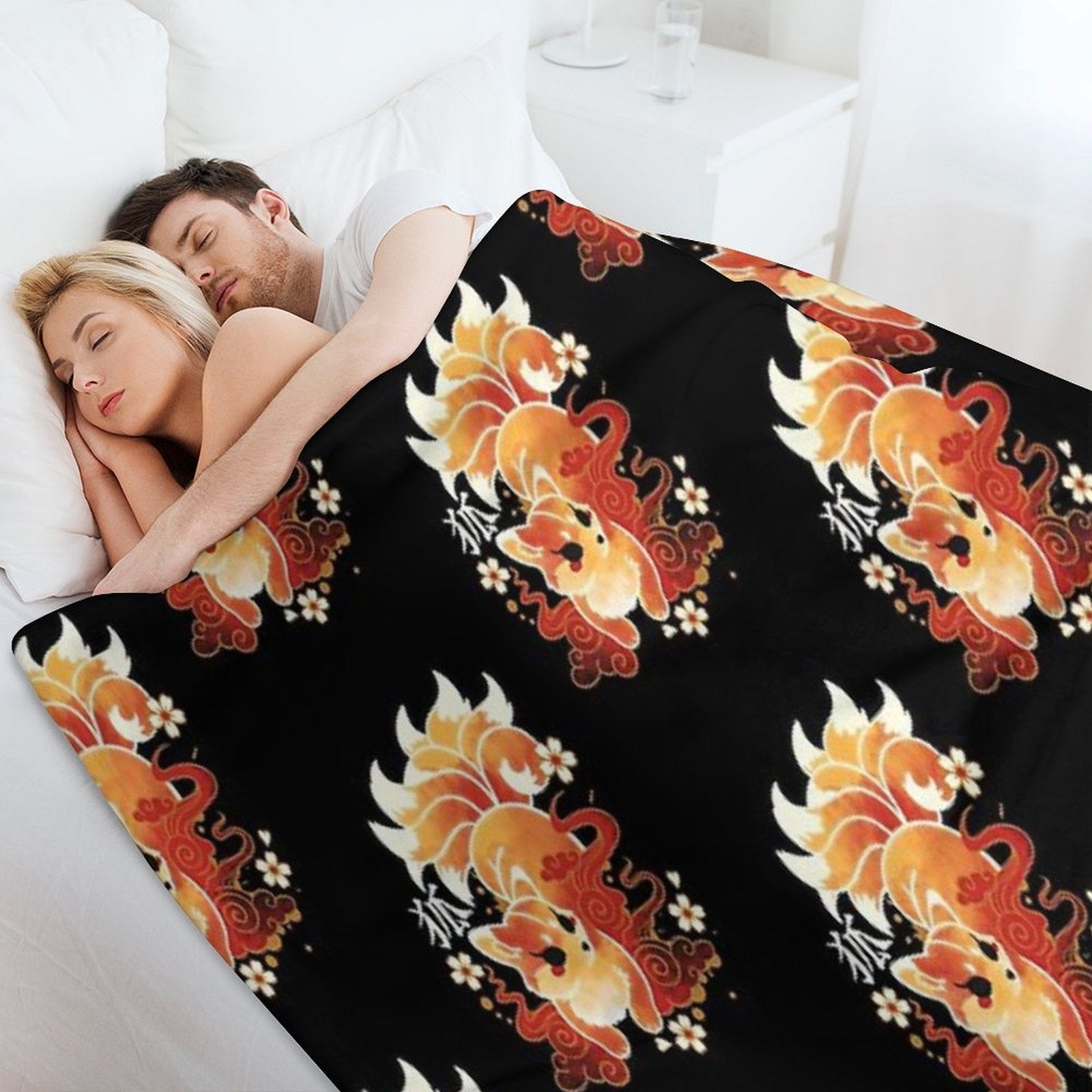 Kitsune Kawaii Comfort Throw Blanket