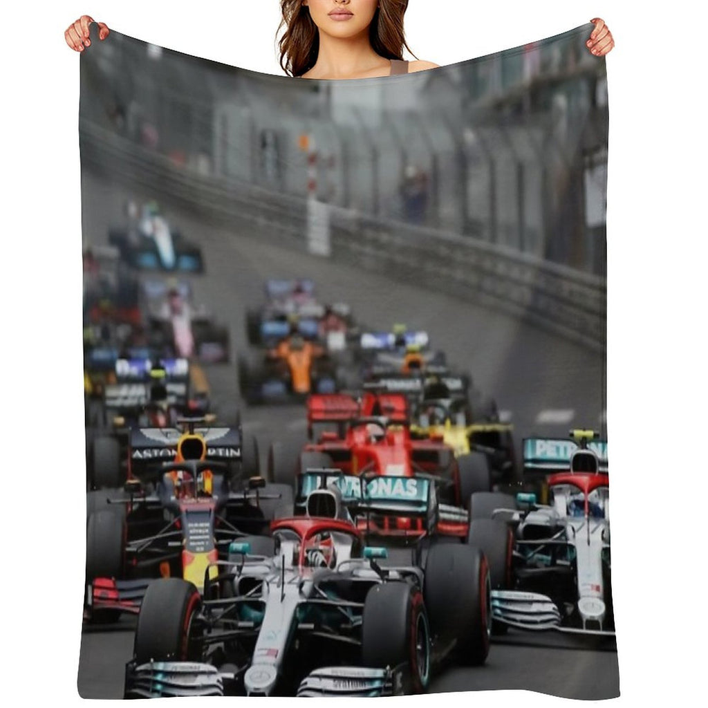 F1 Race Start Quick-dry Throw Blanket