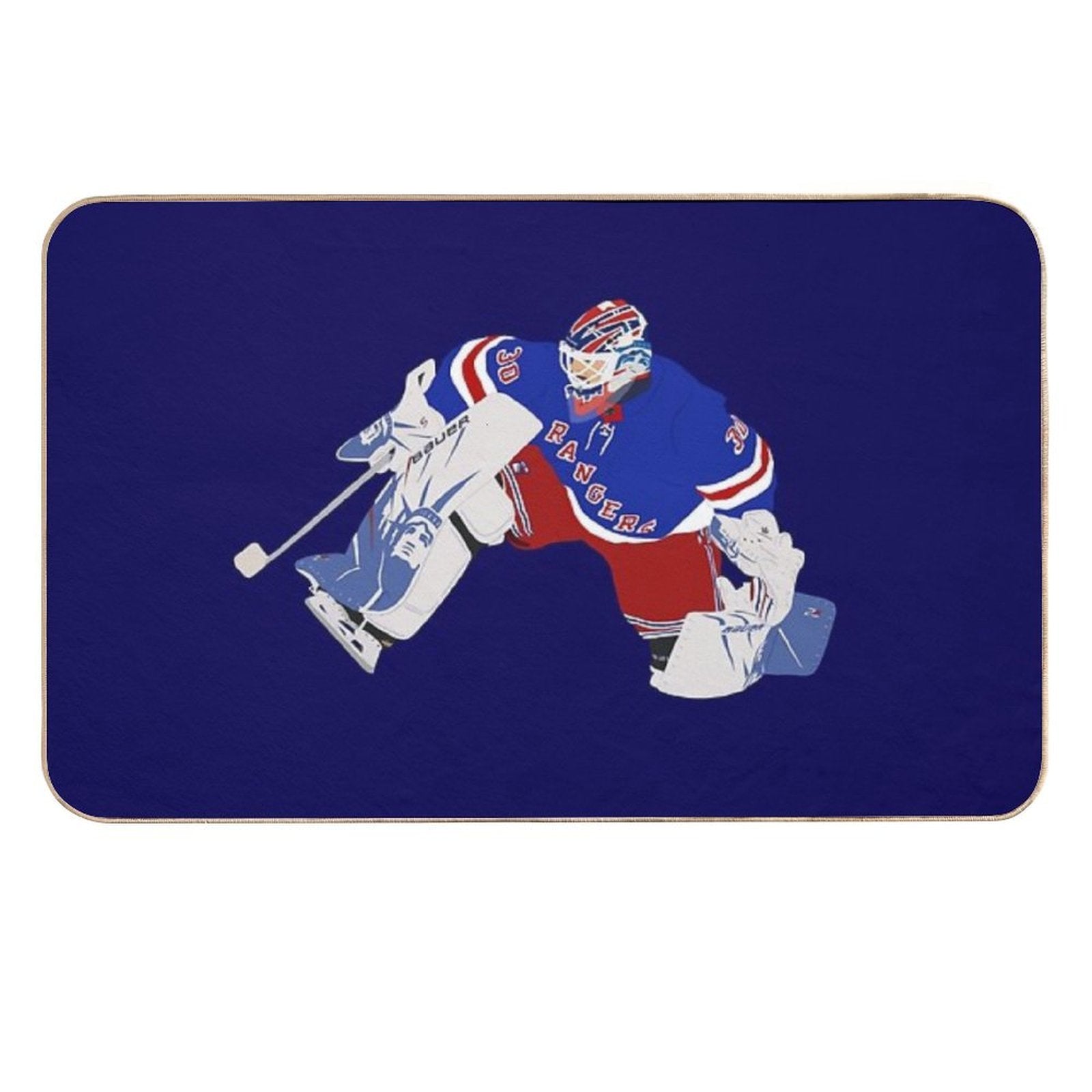 Henrik Lundqvist Digital Drawing Design  Repositionable Bath Mat