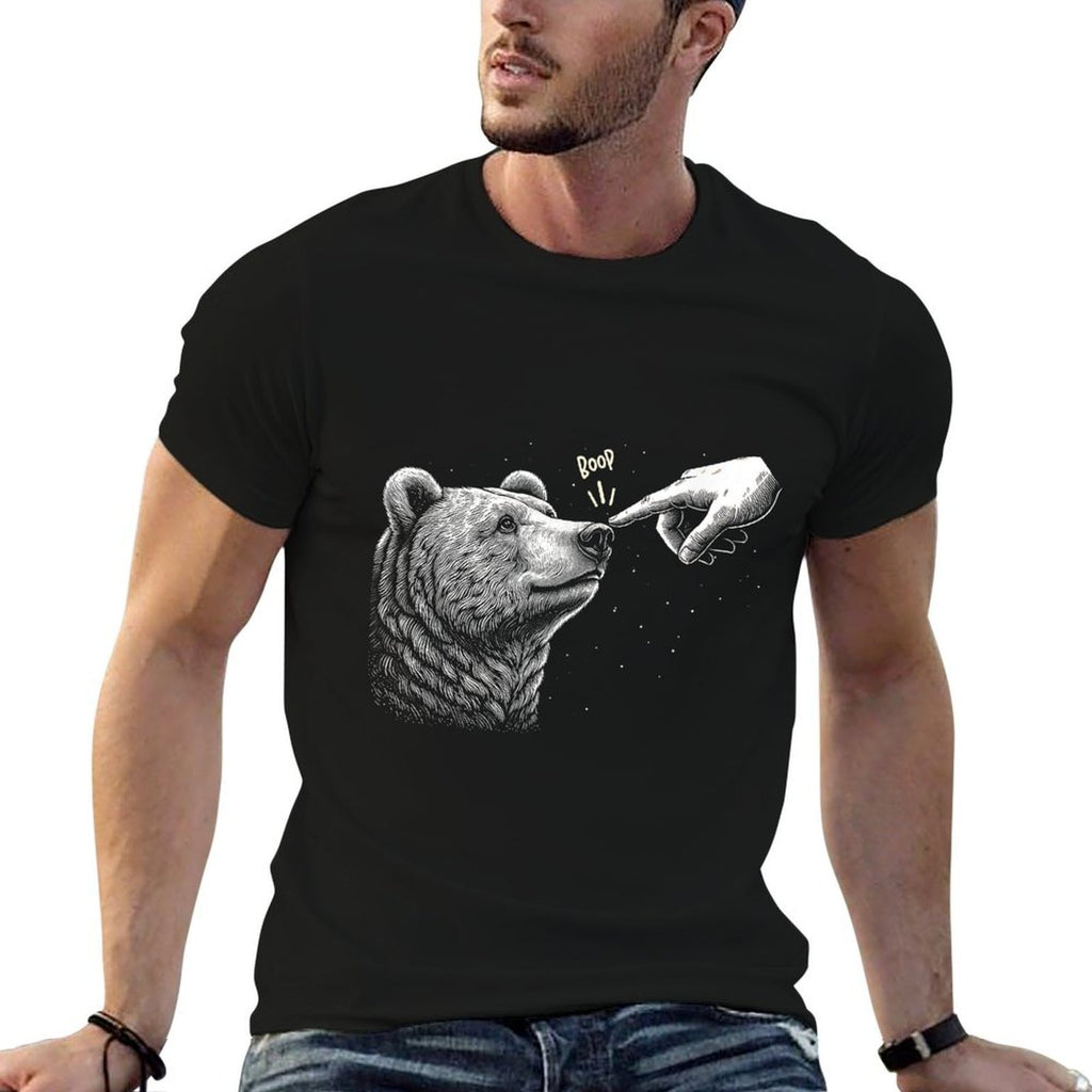 Boop Bear Black Grizzly Bears Cool Funny for Men Women Kids  Durable T-Shirt