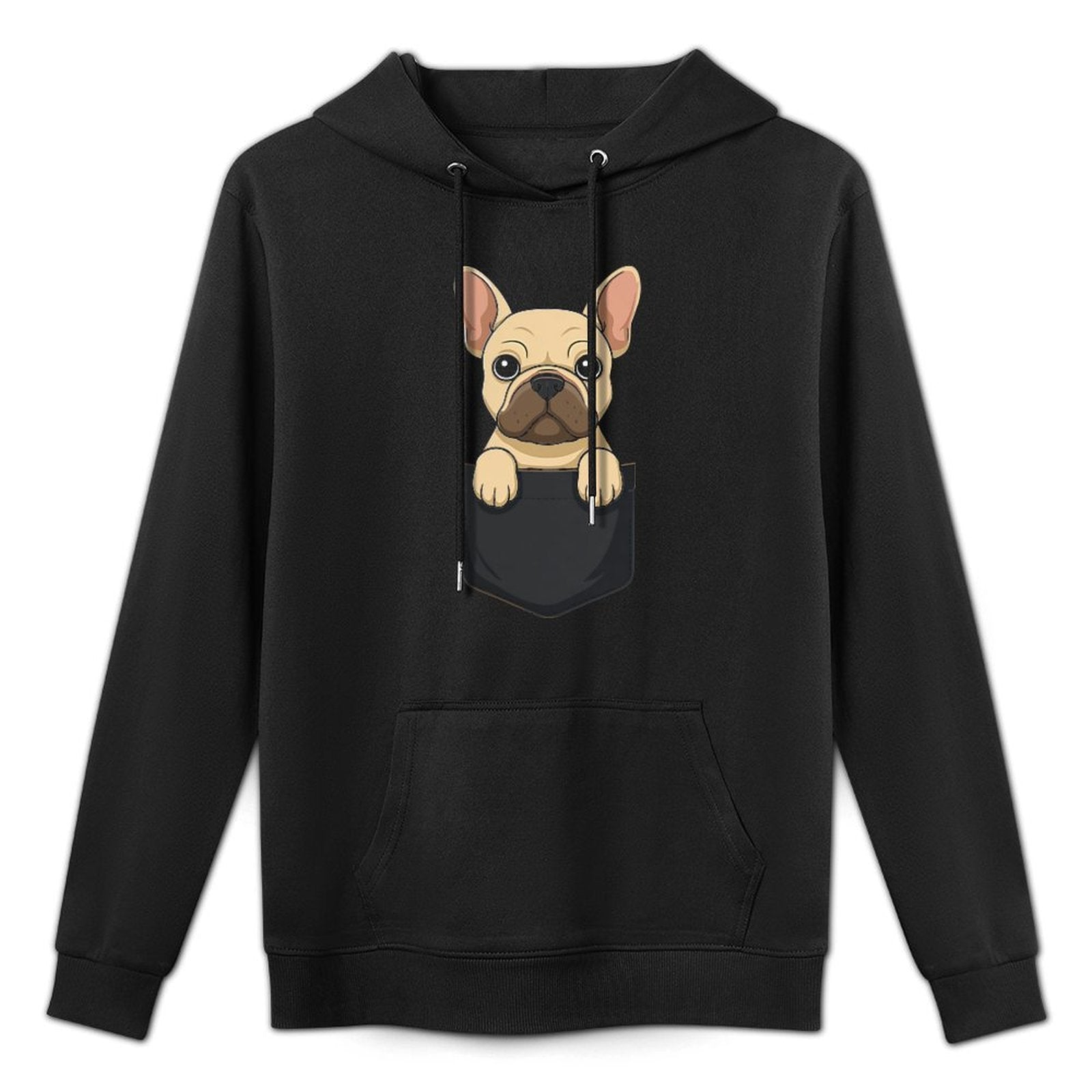 Cute Pocket French Bulldog Funny Dog Lover Versatile Streetwear Hoodie