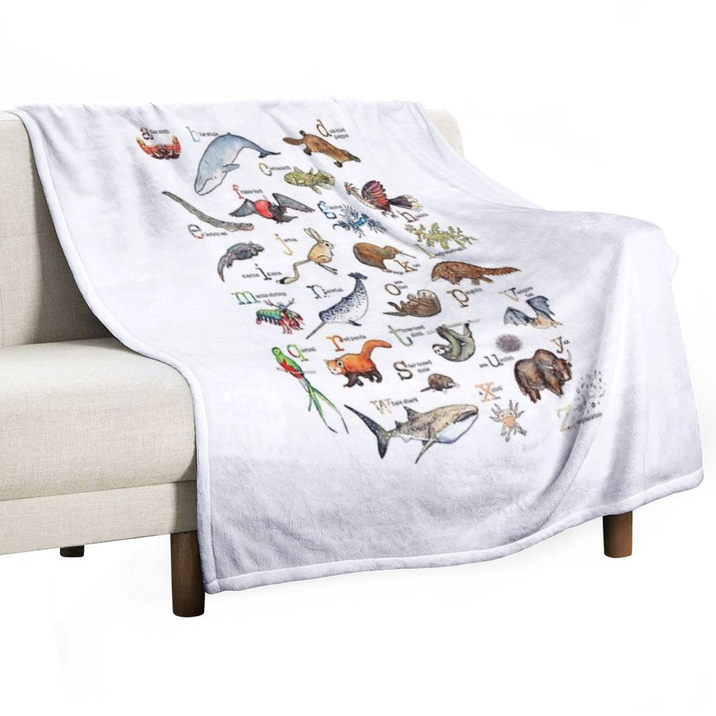 A to Z of Amazing Animals Eco-conscious Throw Blanket