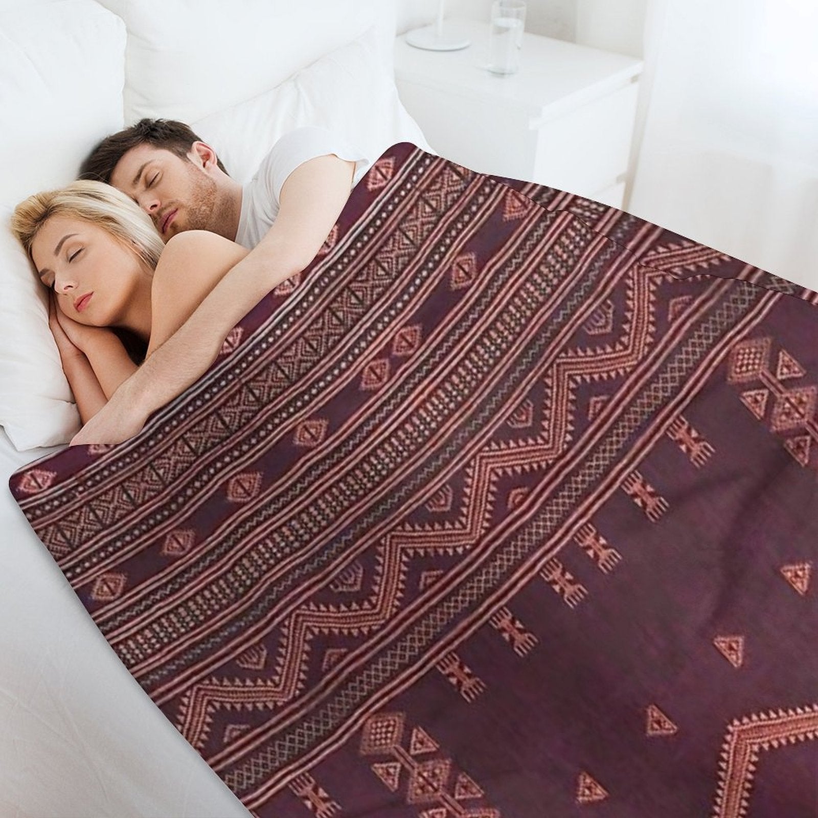 Traditional Moroccan Design Multi-functional Throw Blanket
