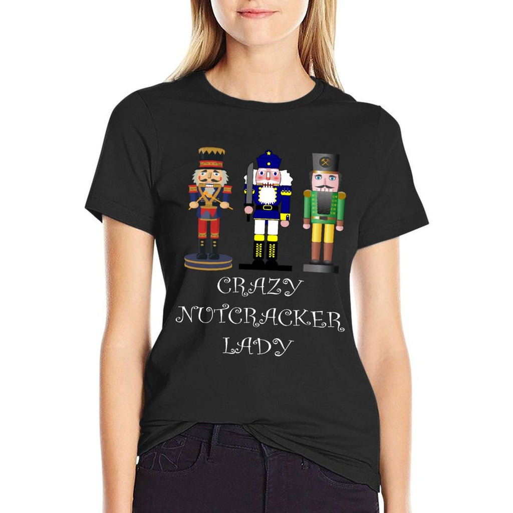 Crazy Nutcracker Lady  Polyester Blend T-Shirt