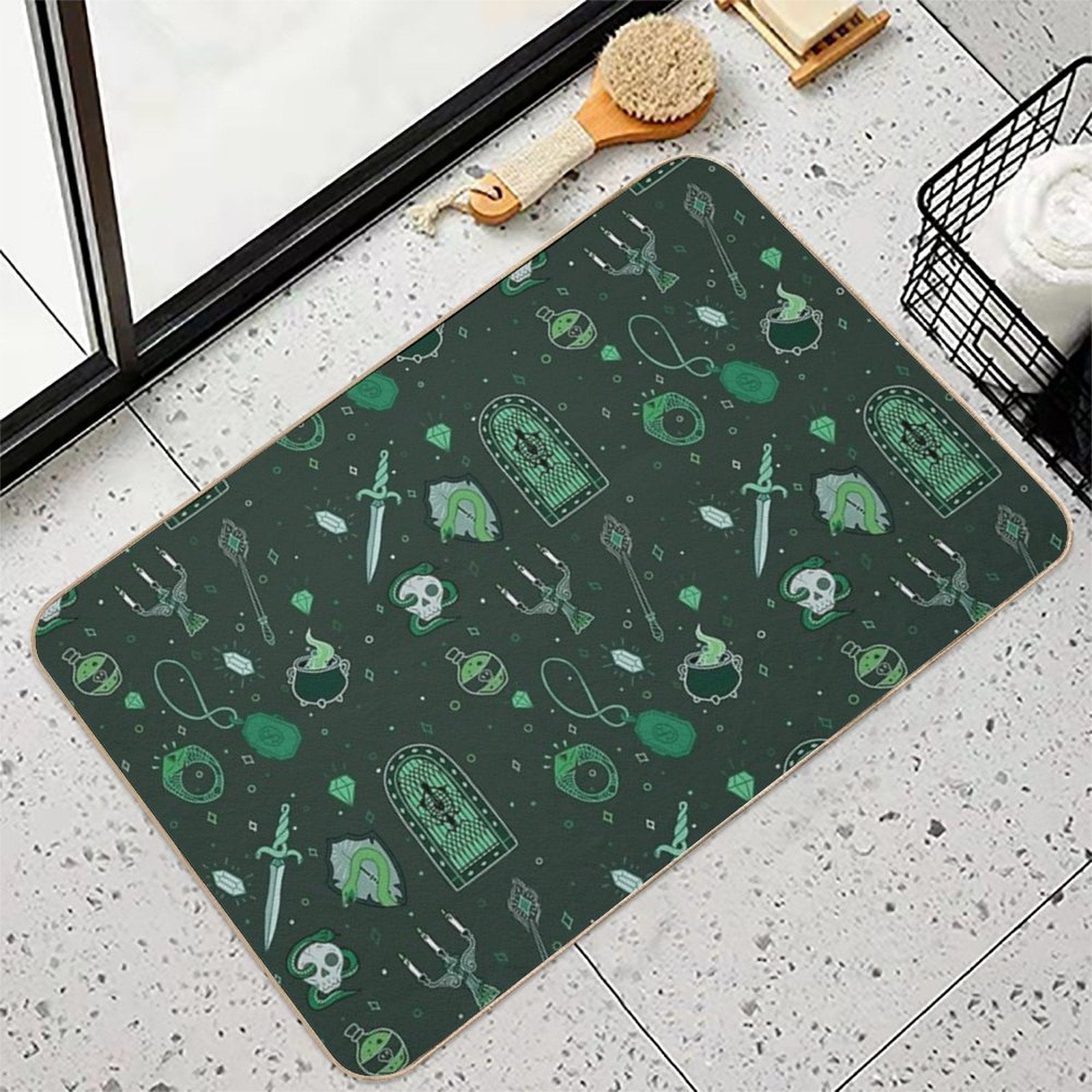 Snake Serpent Emblem Ambitious Cunning T-Shirt Sticker Phone Case House Green  Absorbent Bath Mat
