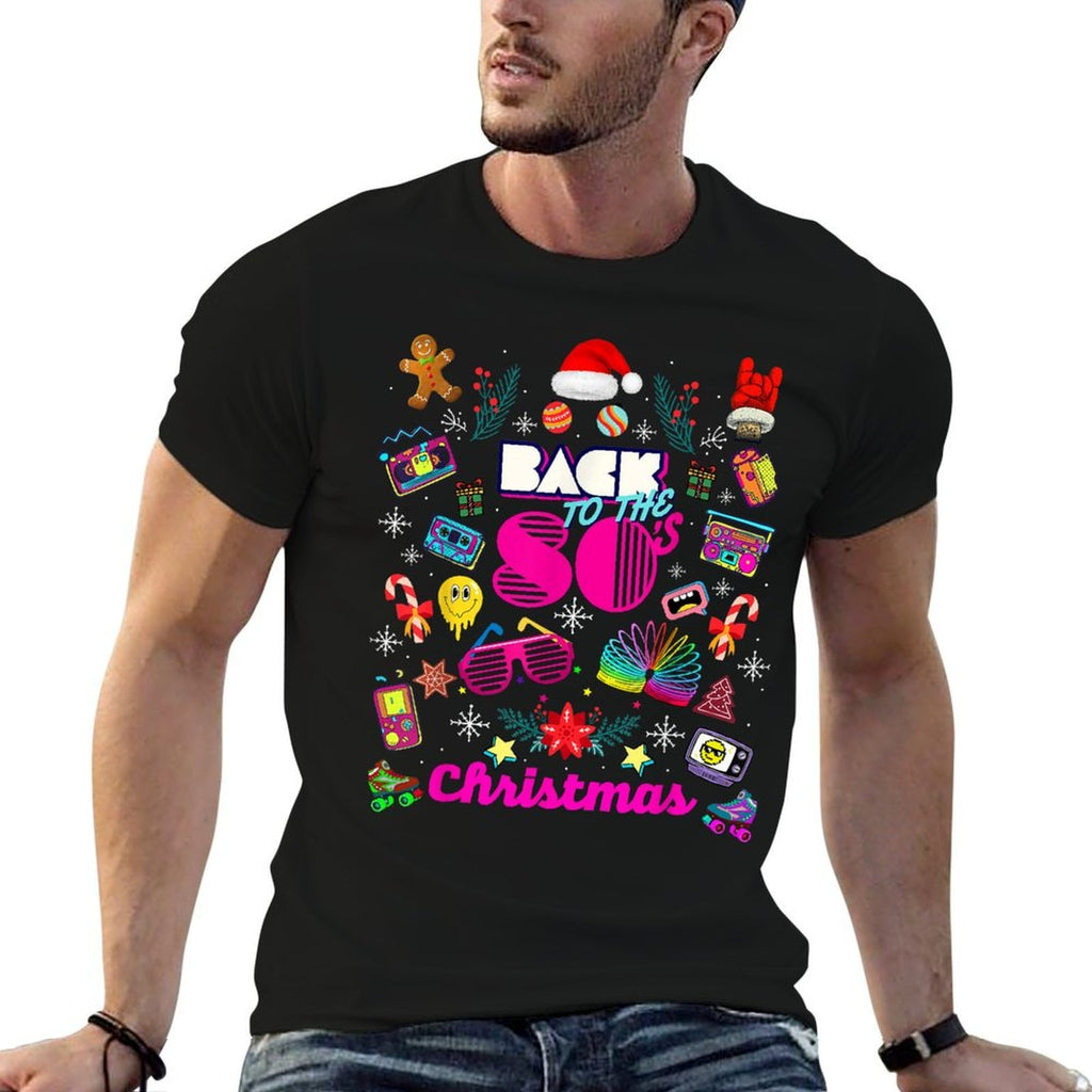 Funny Back to 80s Christmas Nostalgia Quotes Graphic Design  Eco-friendly Material T-Shirt