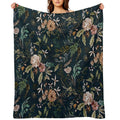 Delilah (summerteal) Machine-washable Throw Blanket