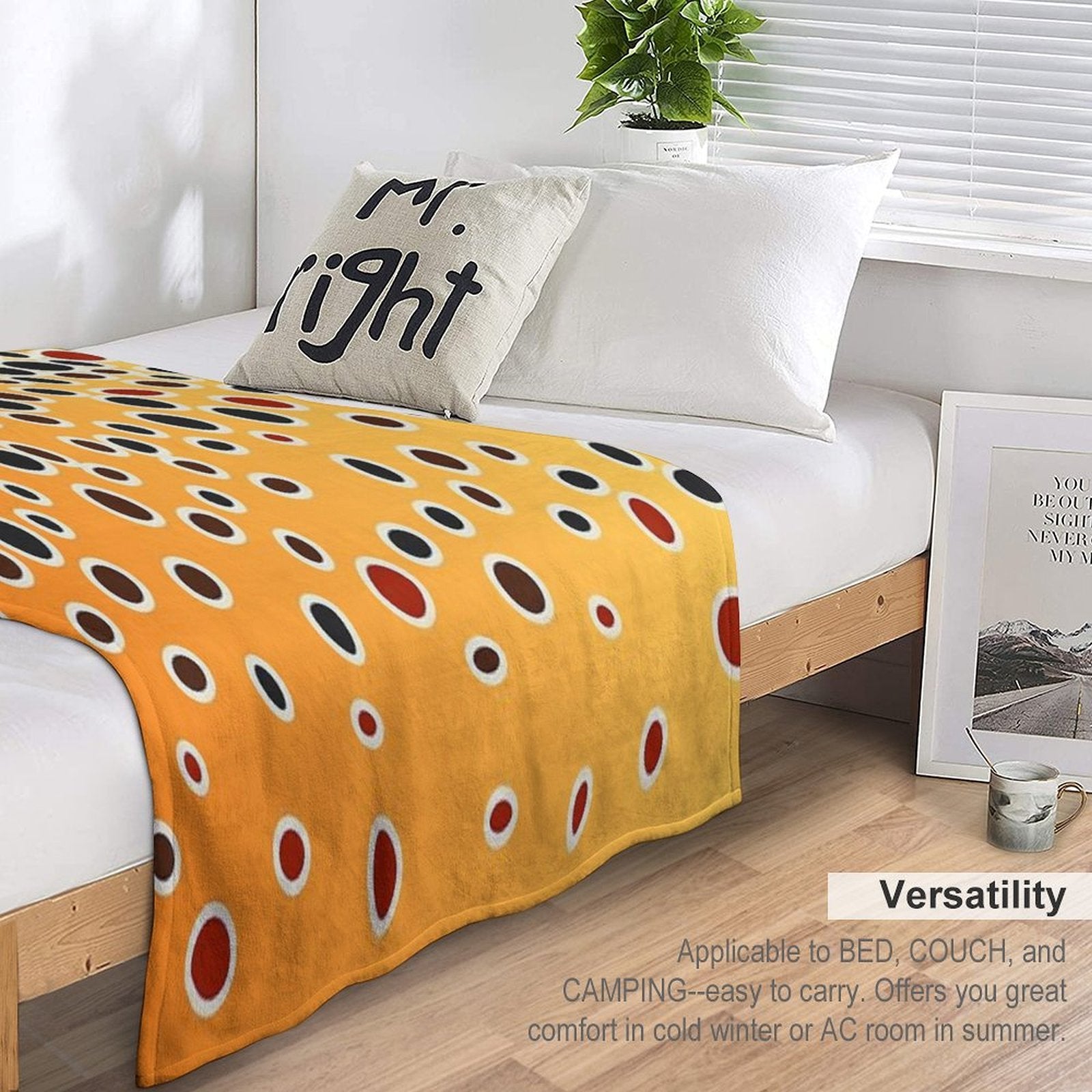 Brown Trout Skin Wrinkle-free Throw Blanket