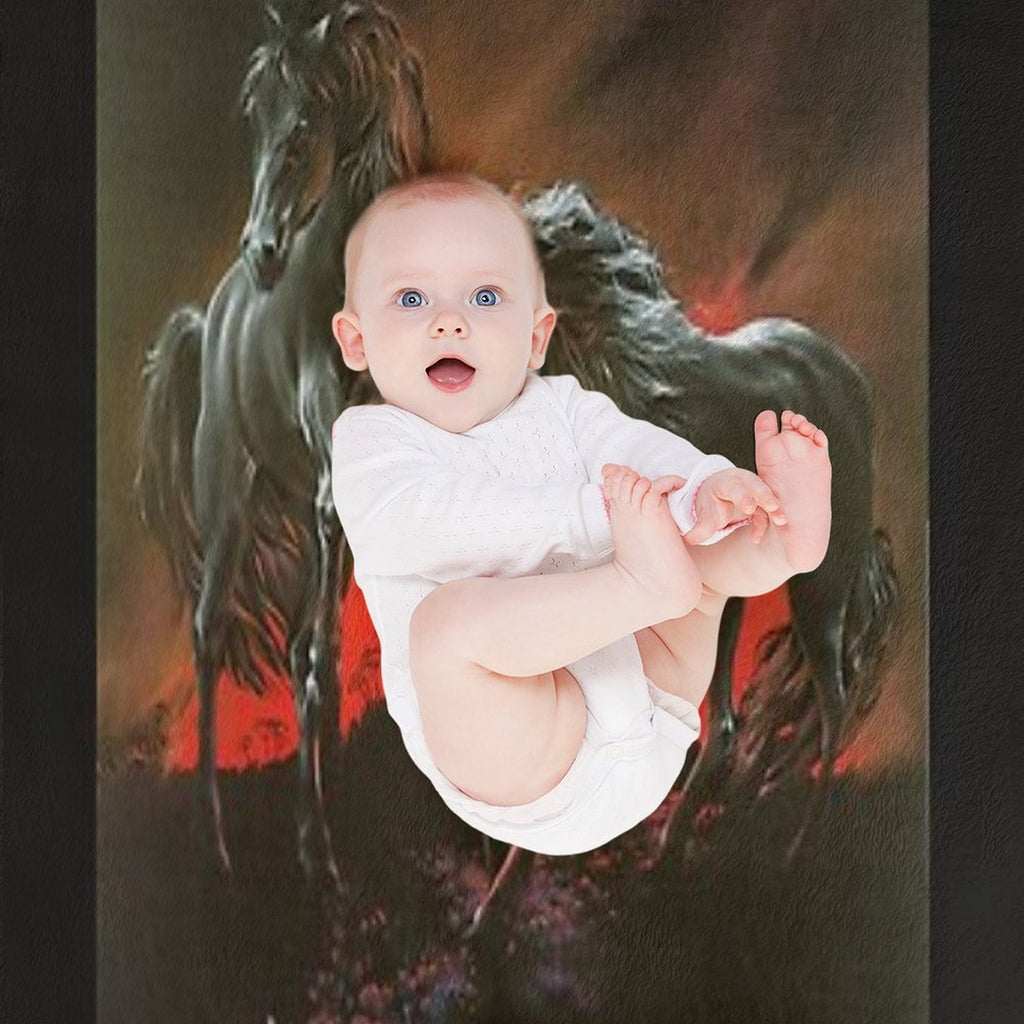 Dark Horses Durable Throw Blanket