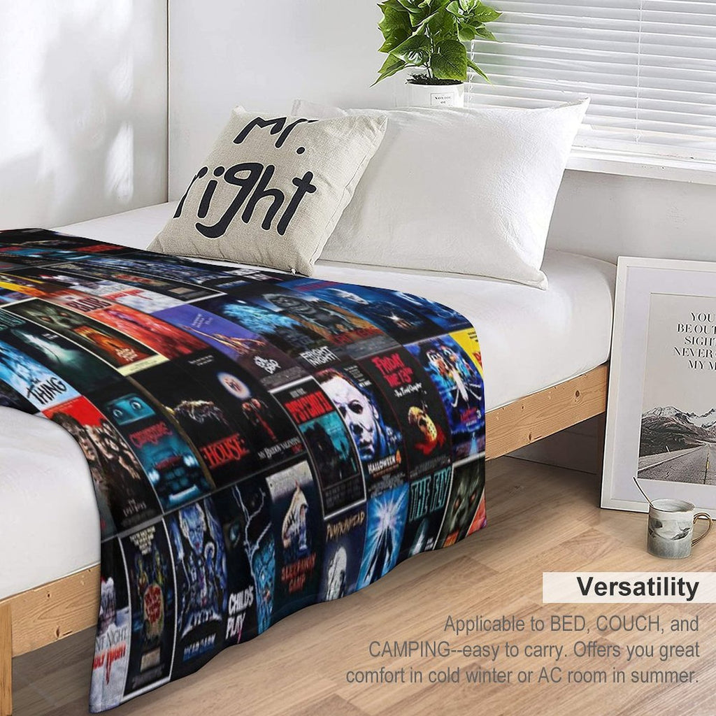 1980s Horror Classics Lightweight Throw Blanket