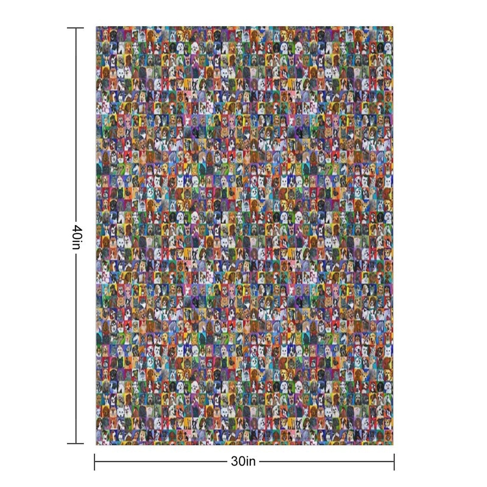 Maggie's Angels Pet Portraits, Dogs, Cats, Horses, Chickens & Donkeys Plush Throw Blanket