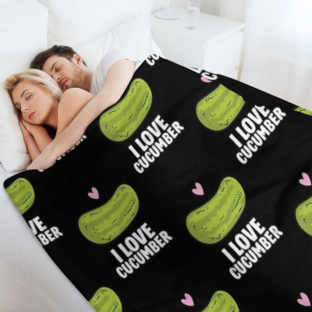 Cucumber - I Love Cucumber Travel-friendly Throw Blanket