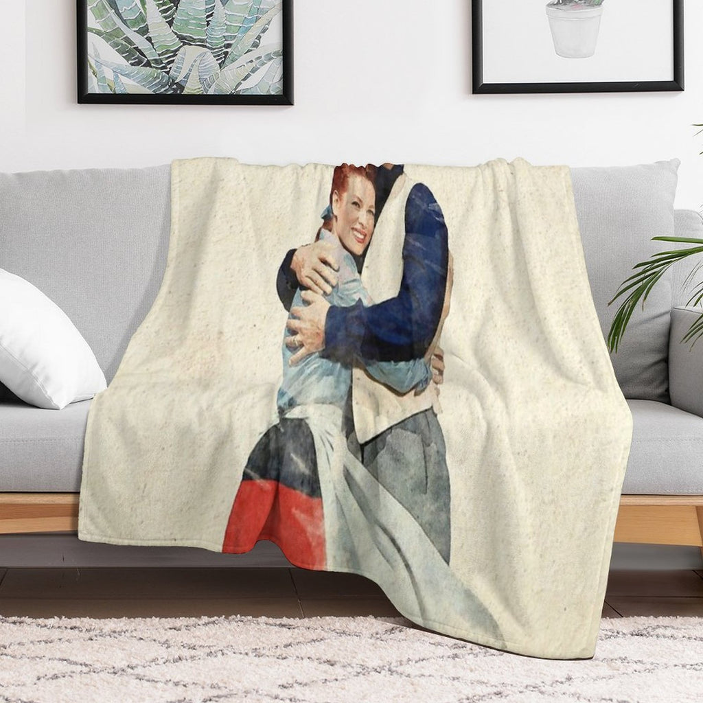 The Quiet Man - Watercolor Velvety-soft Throw Blanket