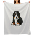 Bernese Mountain Dog Pup! Velvety-soft Throw Blanket