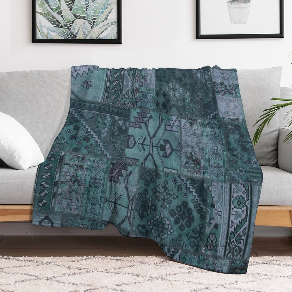 Persian Vintage Vintage Patchwork Woven Eco-conscious Throw Blanket