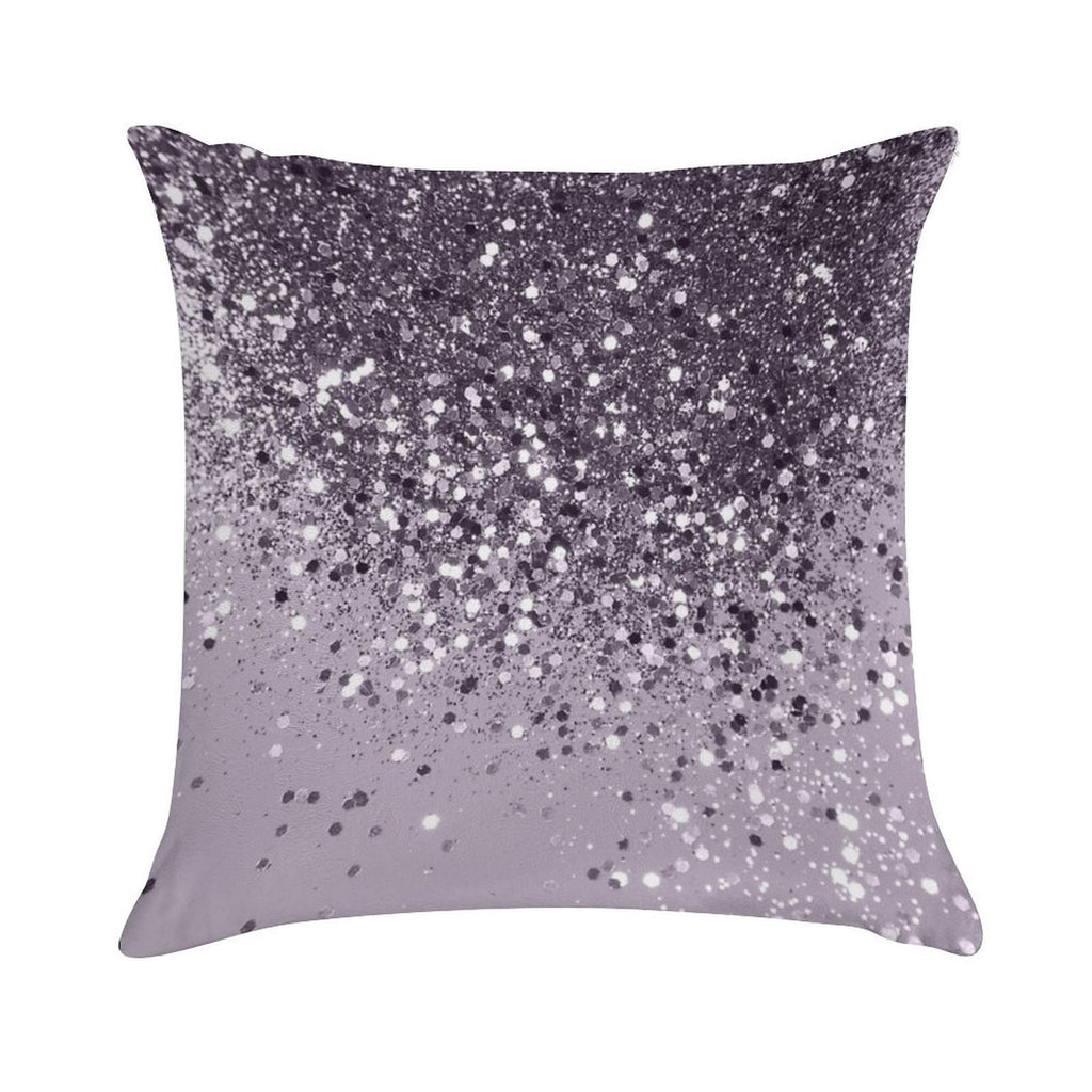 Lavender Lady Glam #2 (Photo of Glitter Only - Not Reflective) Soft Fade-Resistant Throw Pillow