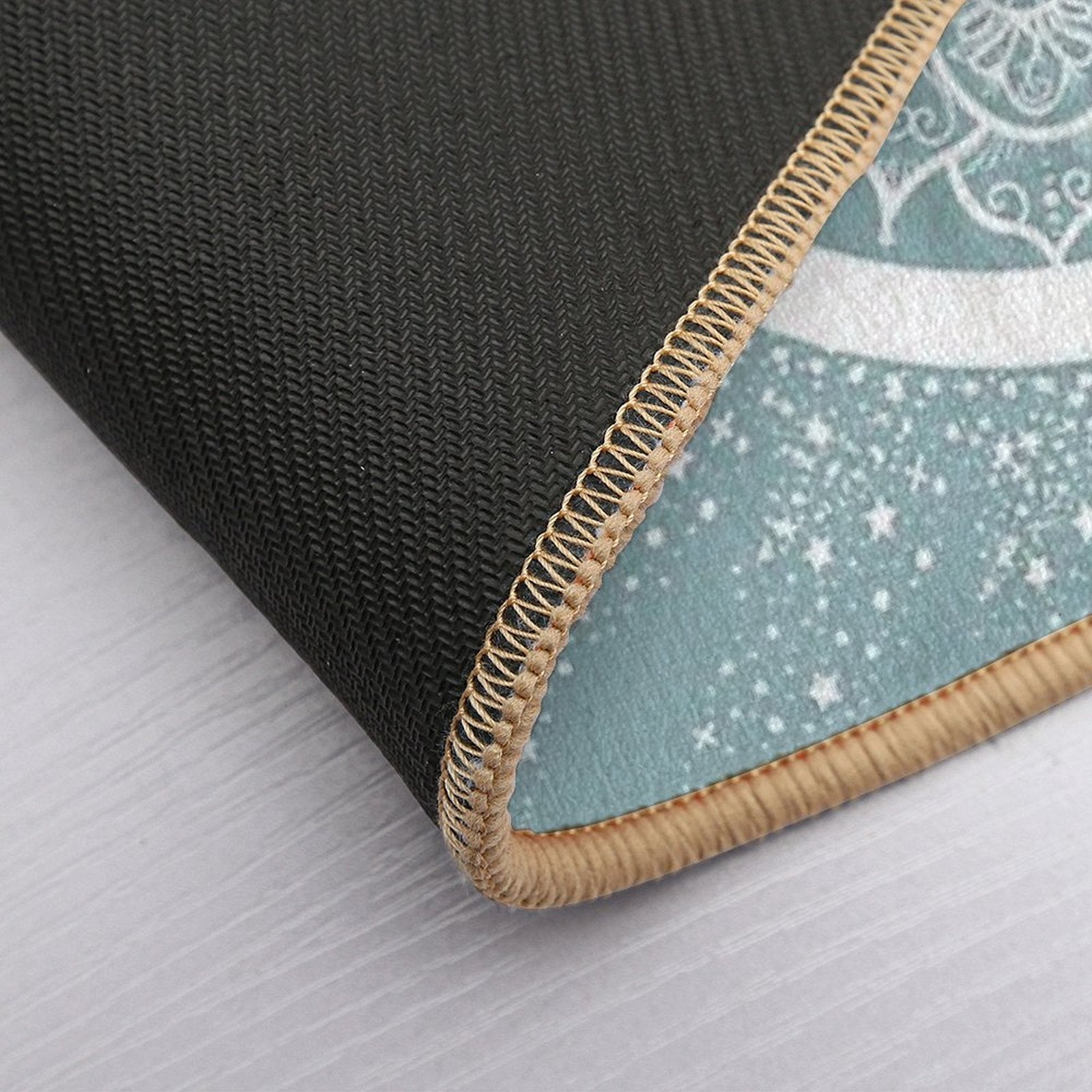 Moon Art, Teal, Mandala, Moon And Stars Art  Versatile Bath Mat