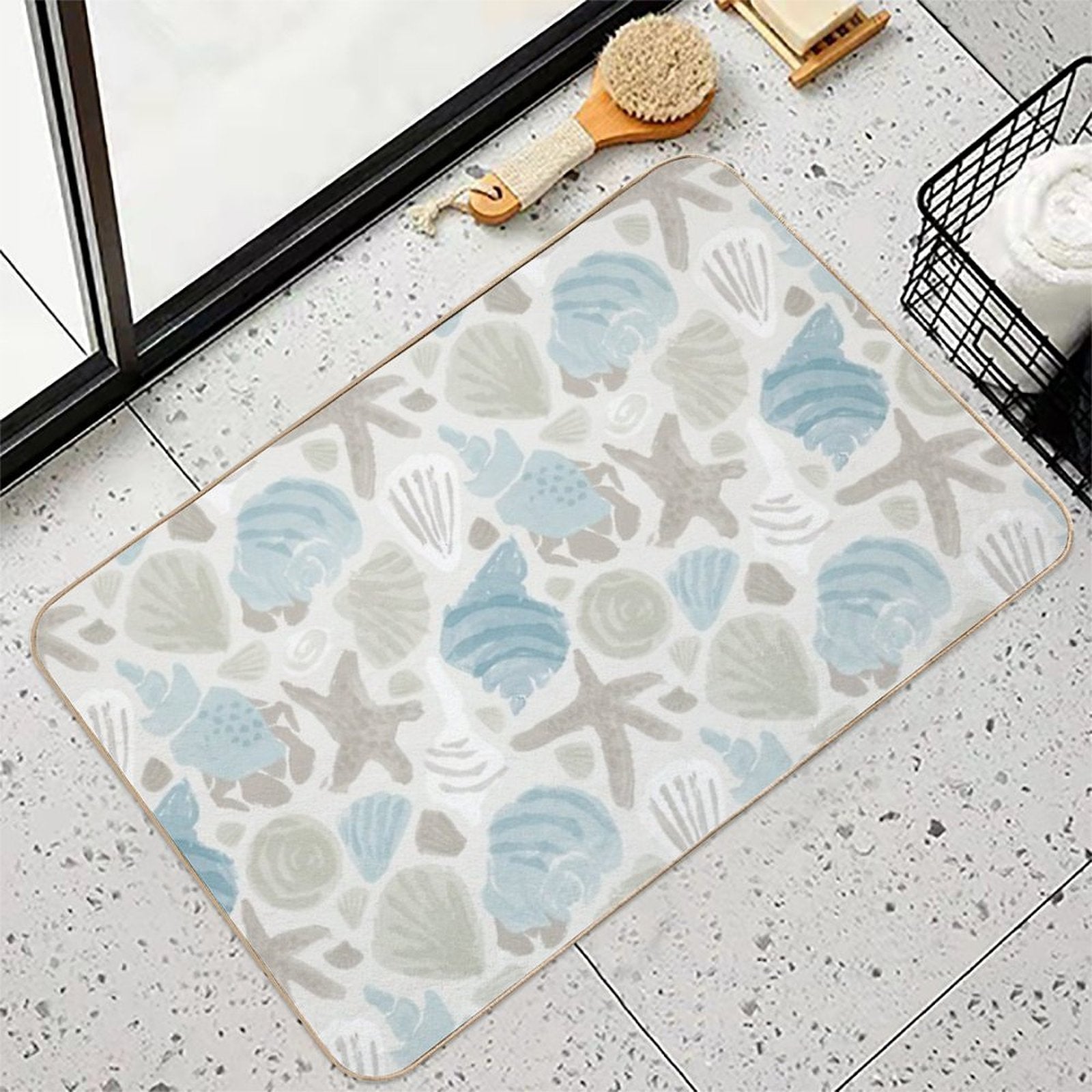 She Sells Seashells by The Seashore  Pet-Safe Bath Mat