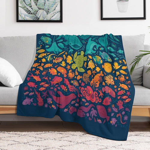 Aquatic Spectrum 2 Gift-ready Throw Blanket