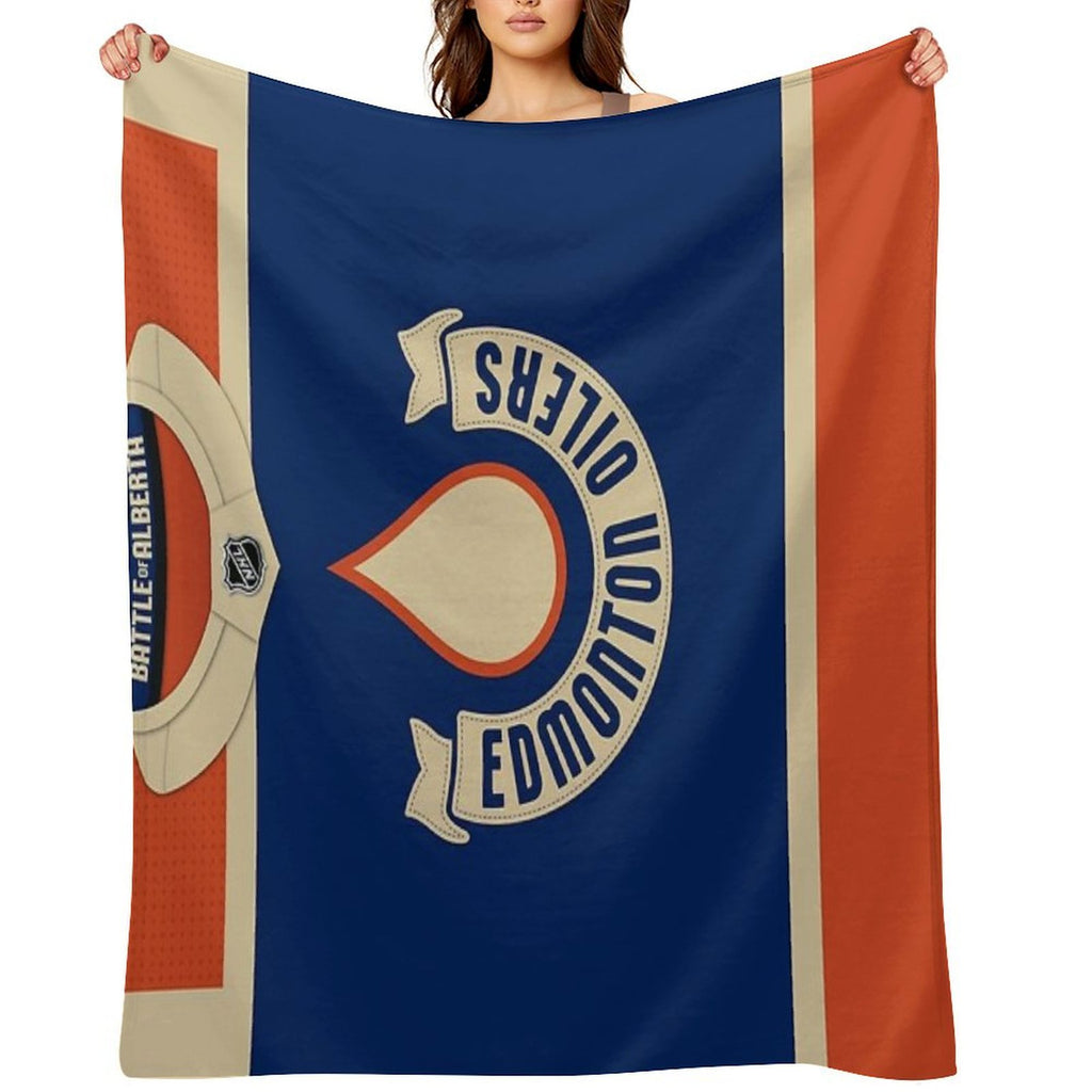 Edmonton Oilers 2023 Heritage Classic Jersey Throw Blanket Anti-pilling Throw Blanket