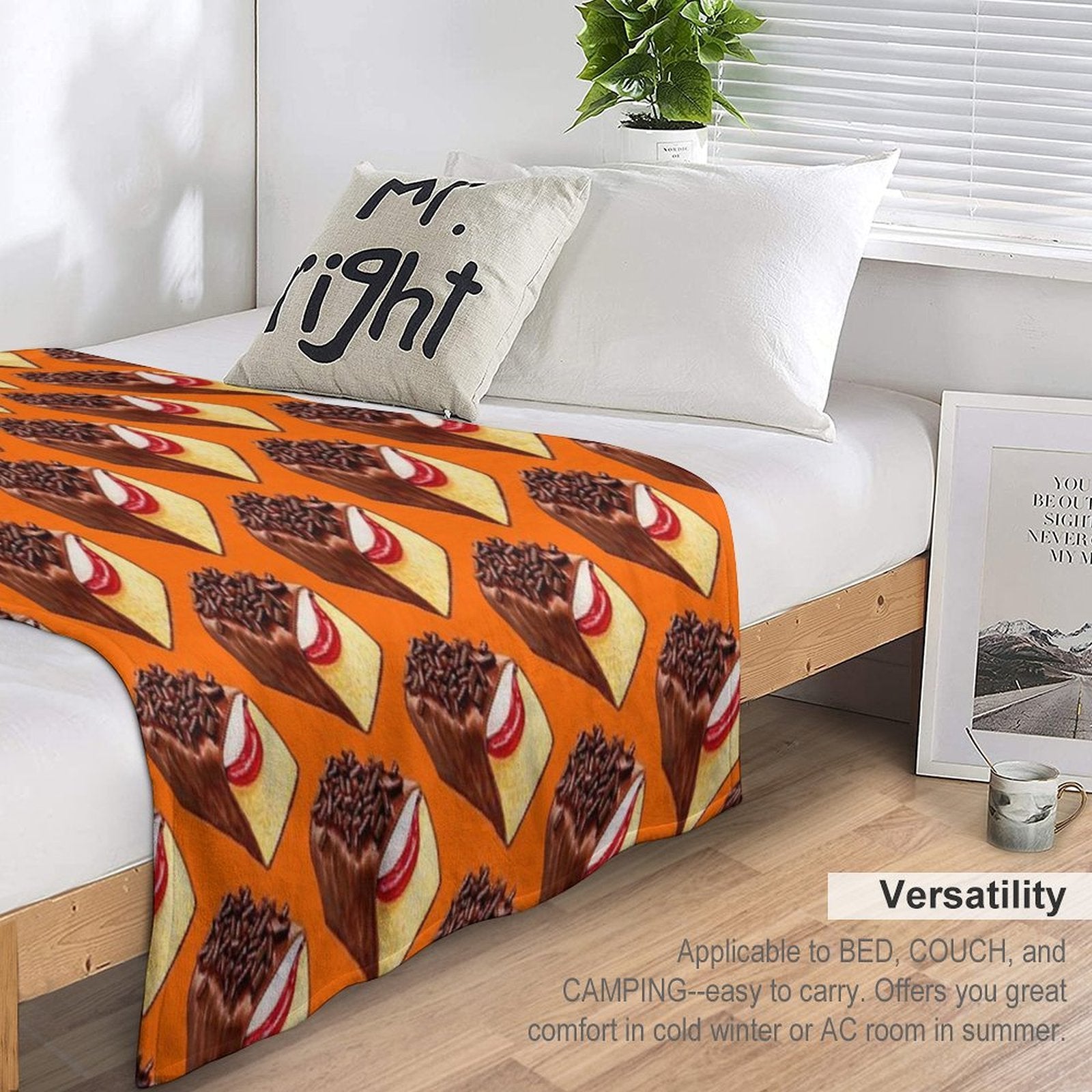 Gansito - Orange Premium Throw Blanket