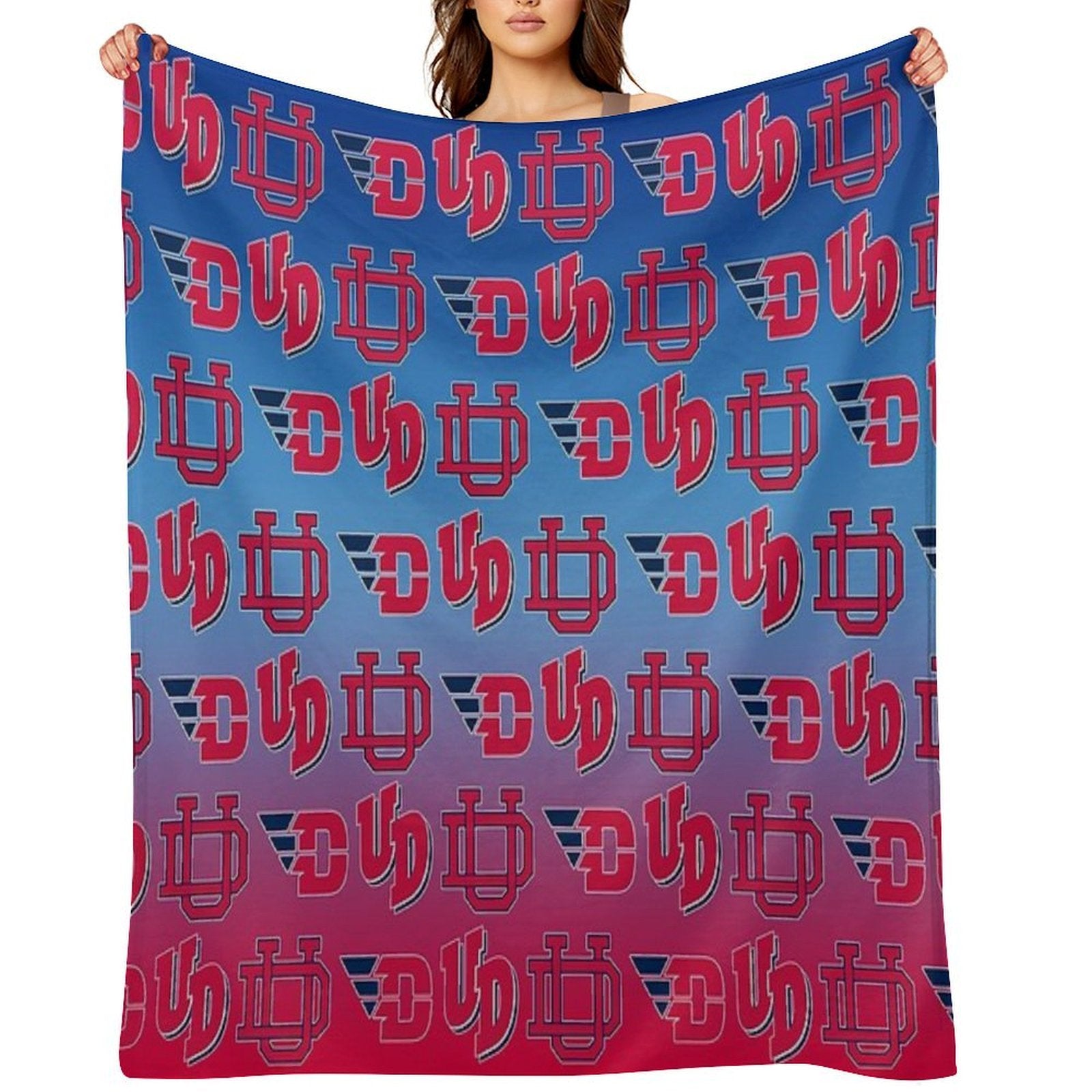 University of Dayton - Red White And Blue Lightweight Throw Blanket