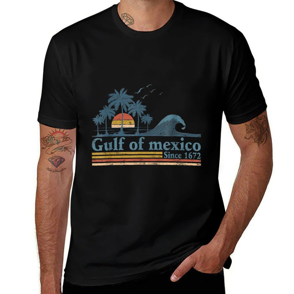 Retro Gulf of Mexico Since 1672 Beach Gulf Of Mexico Forever  Slim-fit Cut T-Shirt