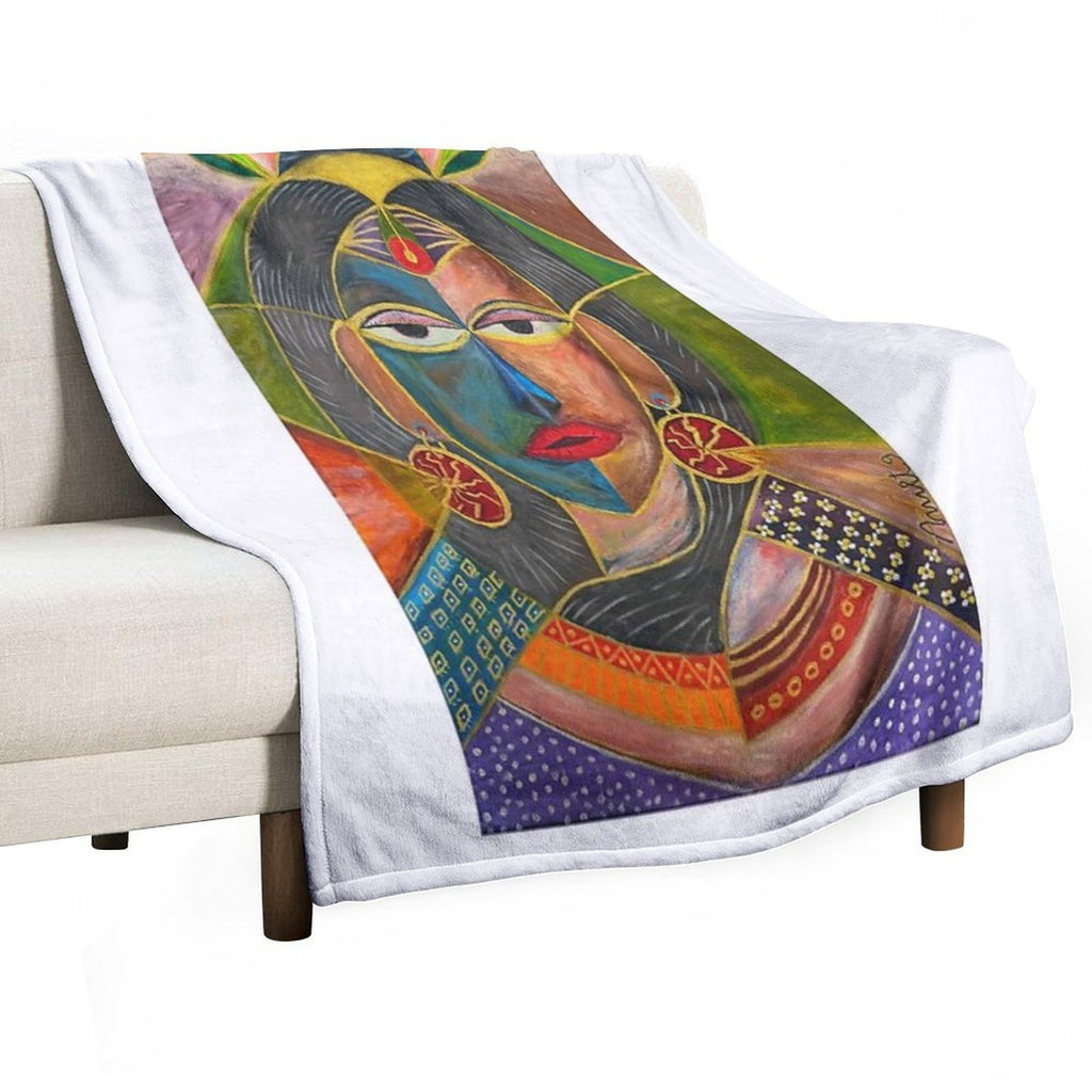 Celtic Spirit Woman Travel-friendly Throw Blanket