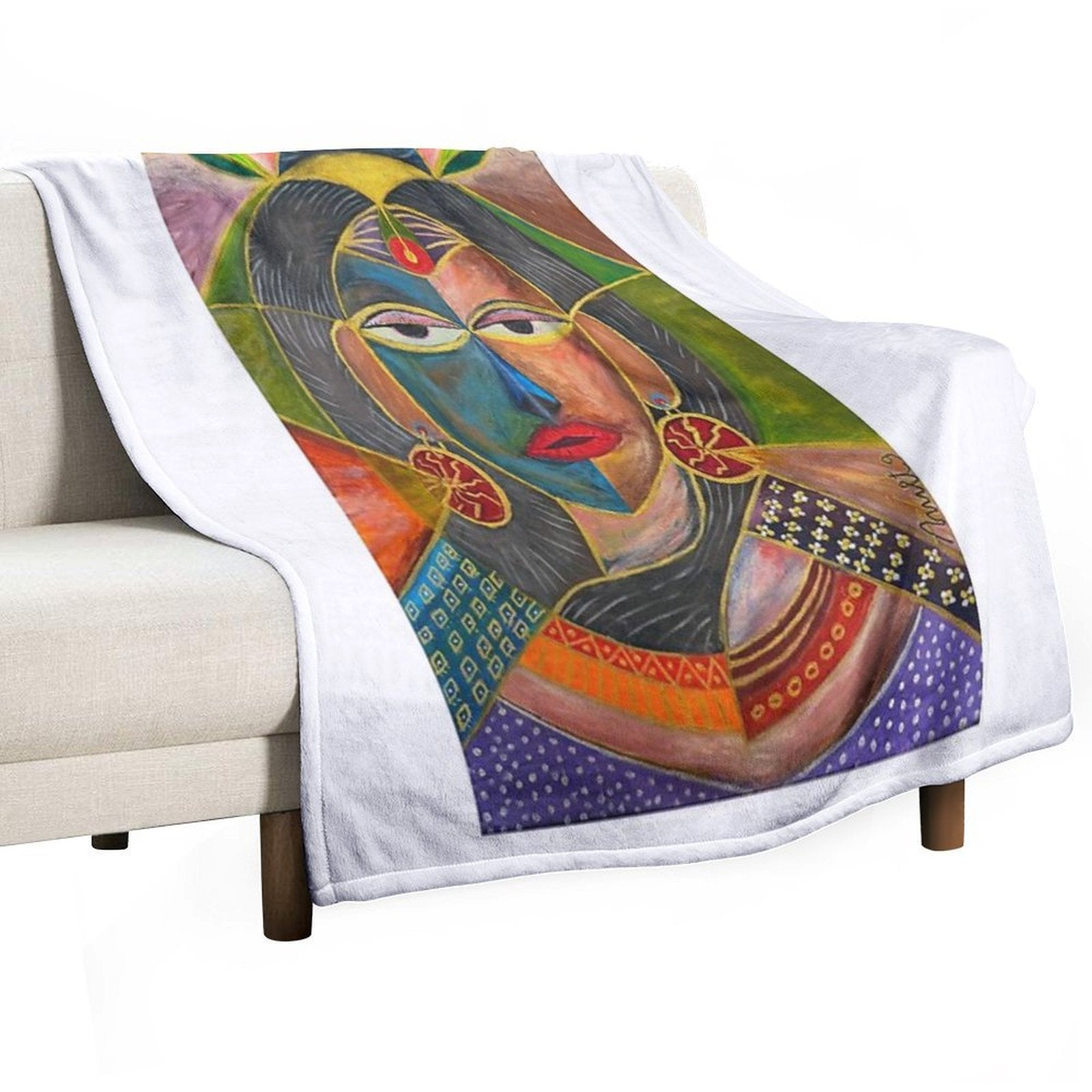 Celtic Spirit Woman Travel-friendly Throw Blanket