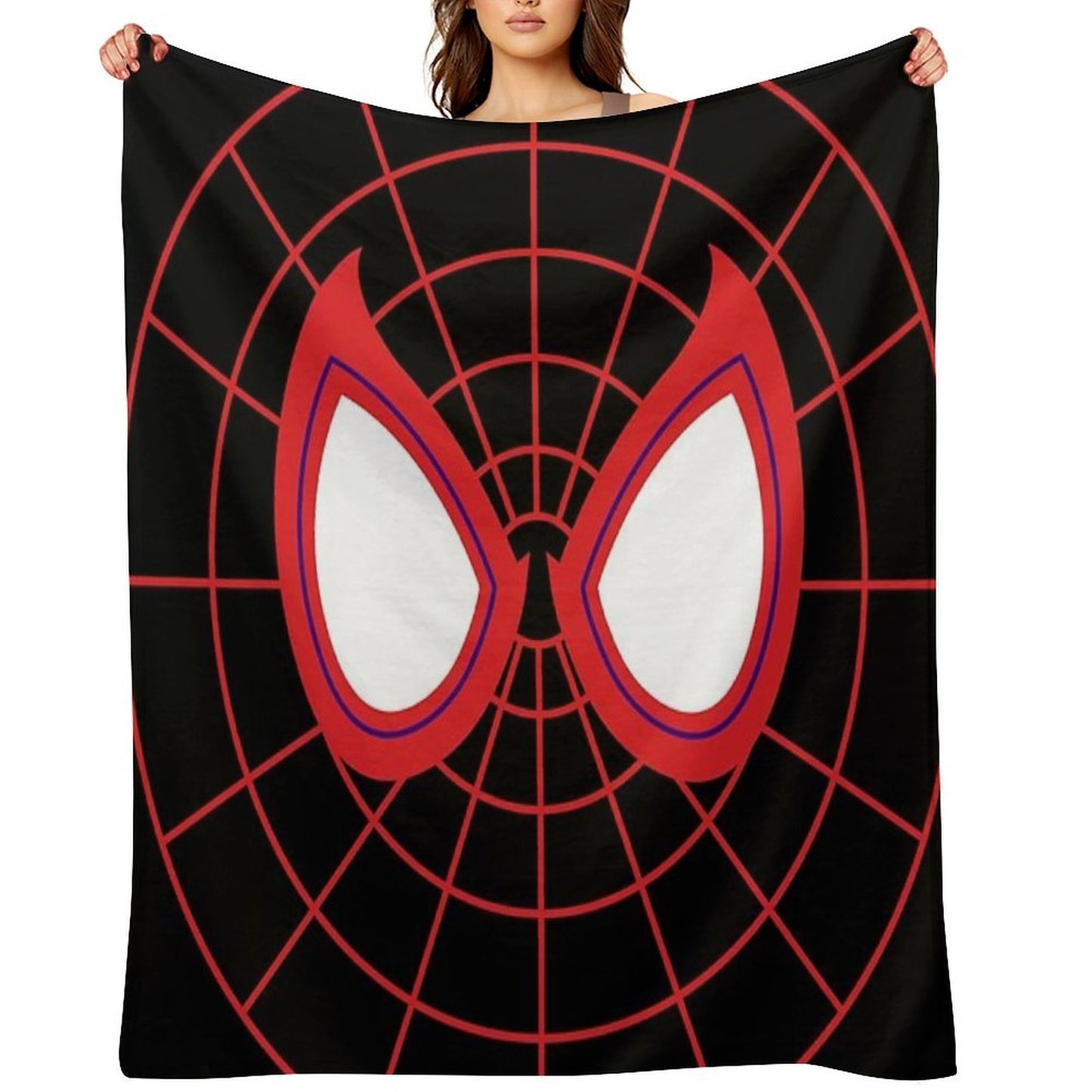 Miles Morales Eyes Eco-conscious Throw Blanket